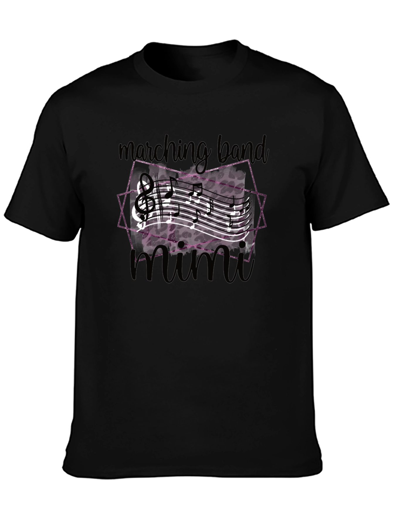 Marching Band Mimi T-Shirt - Music Notes Design