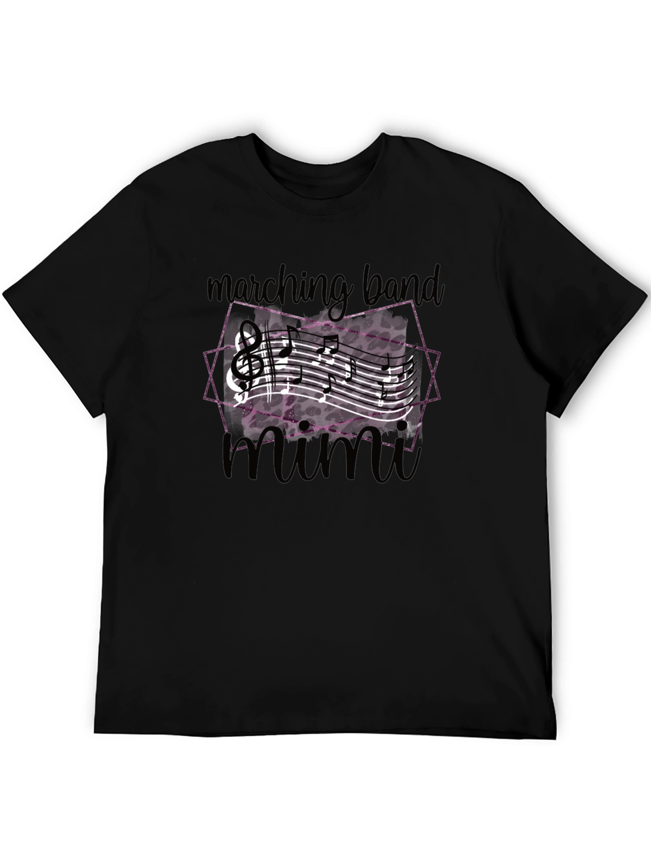 Marching Band Mimi T-Shirt - Music Notes Design