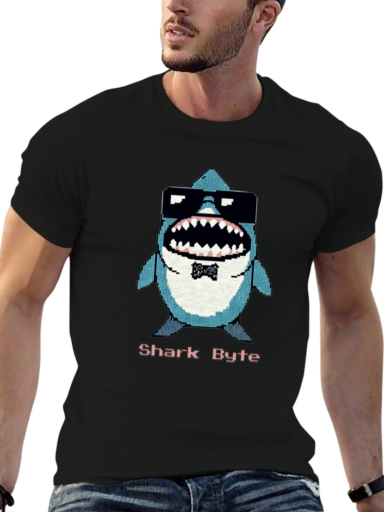 Pixelated Shark Byte T-Shirt