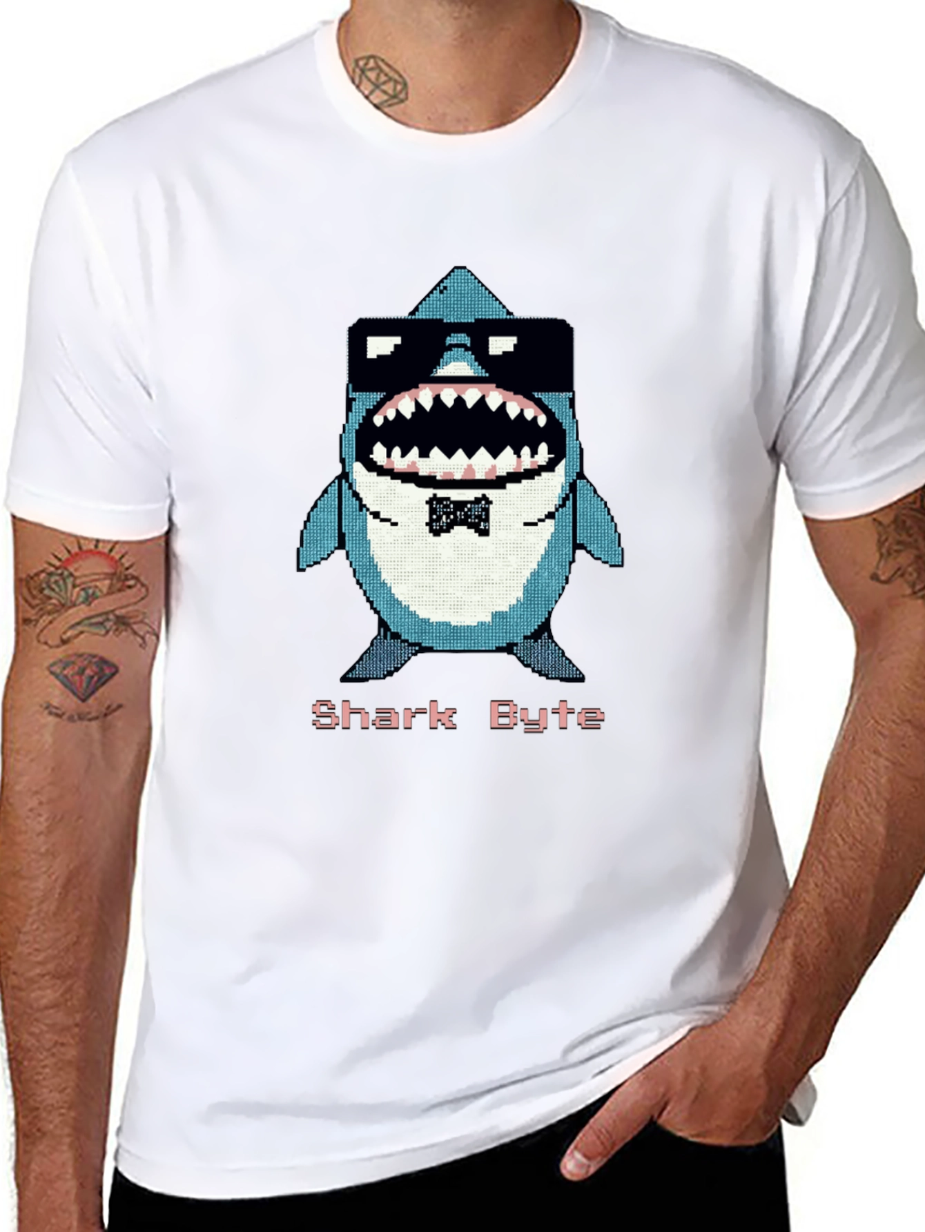 Pixelated Shark Byte T-Shirt