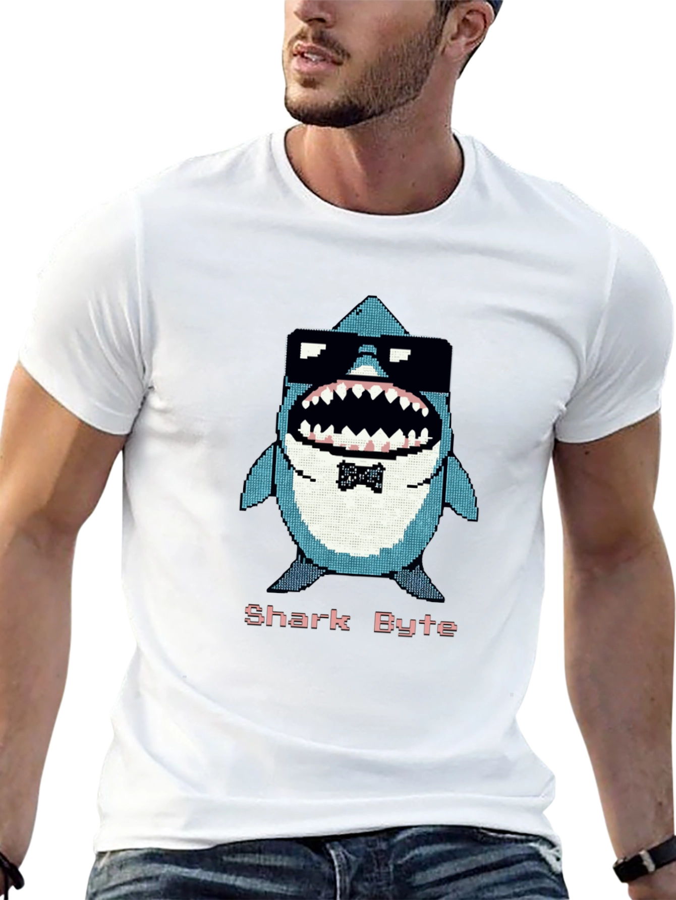 Pixelated Shark Byte T-Shirt