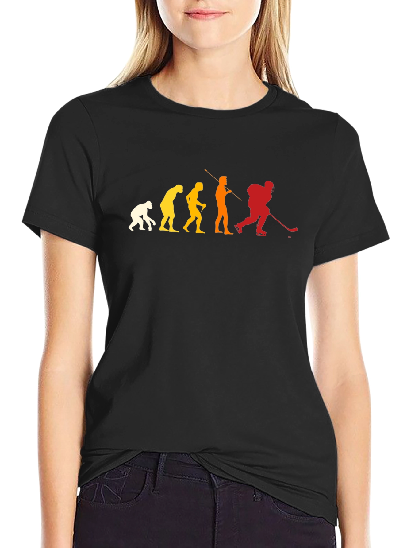 Hockey Evolution T-Shirt - Black Graphic Tee
