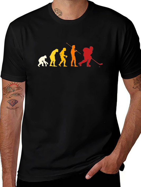 Hockey Evolution T-Shirt - Black Graphic Tee