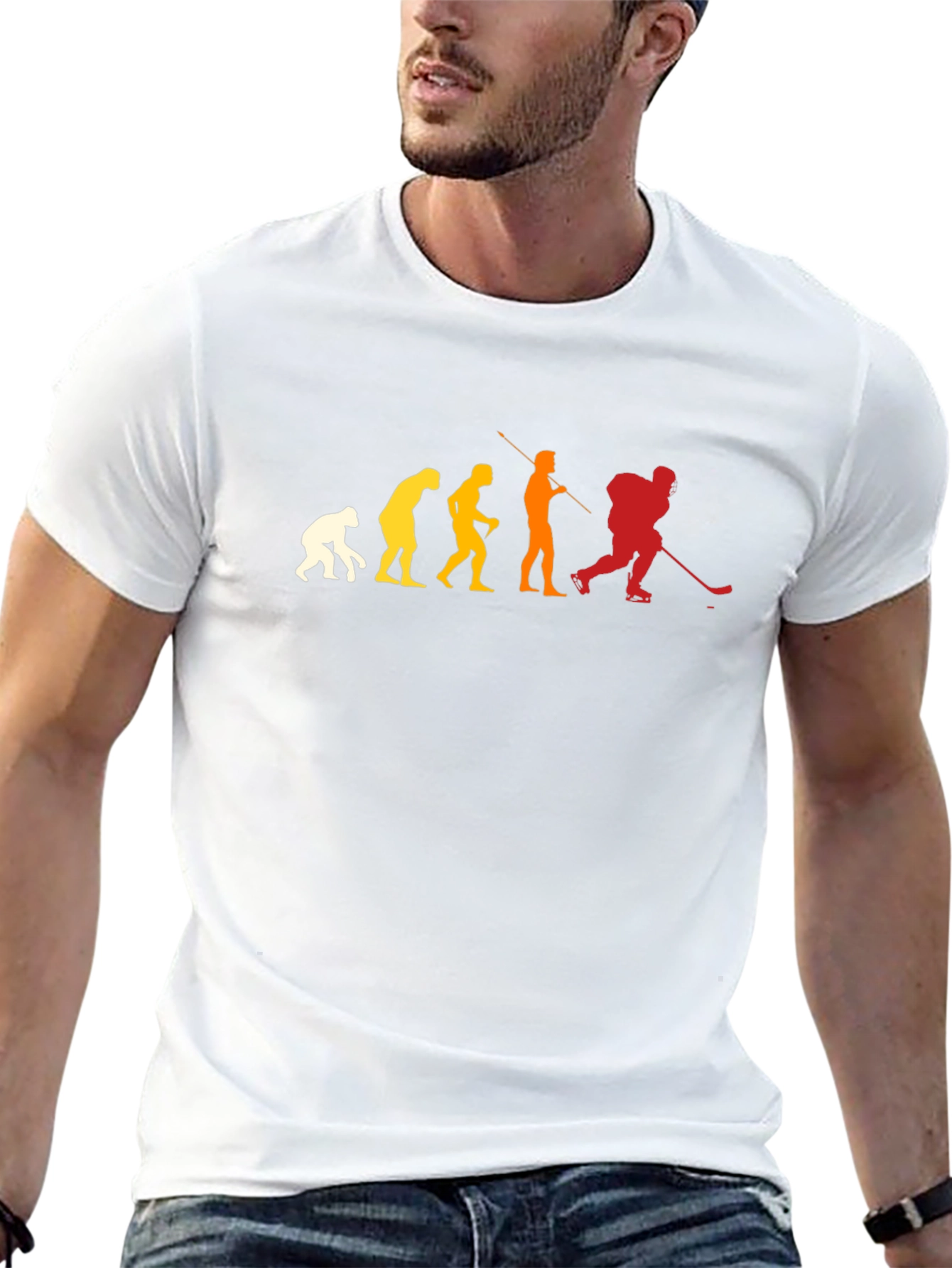 Hockey Evolution T-Shirt - Black Graphic Tee