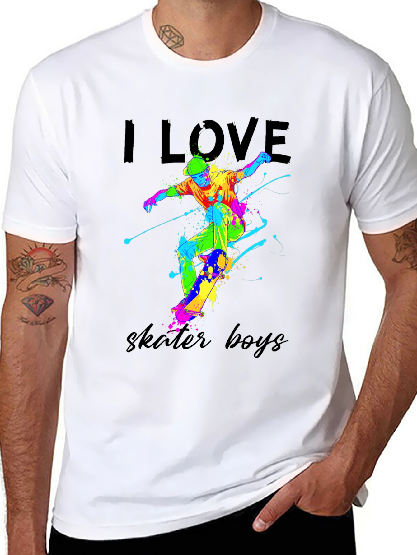I Love Skater Boys Graphic Tee