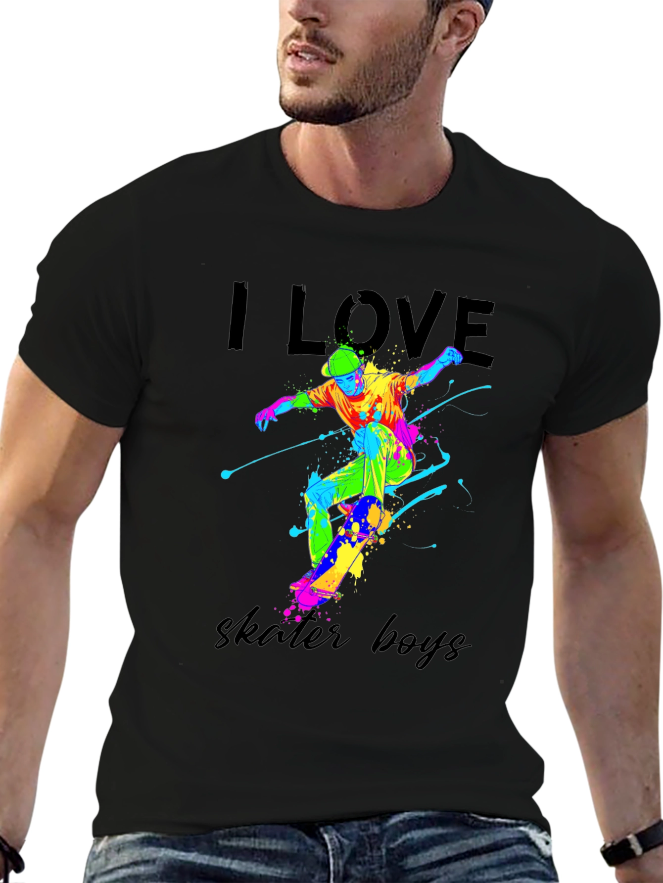 I Love Skater Boys Graphic Tee