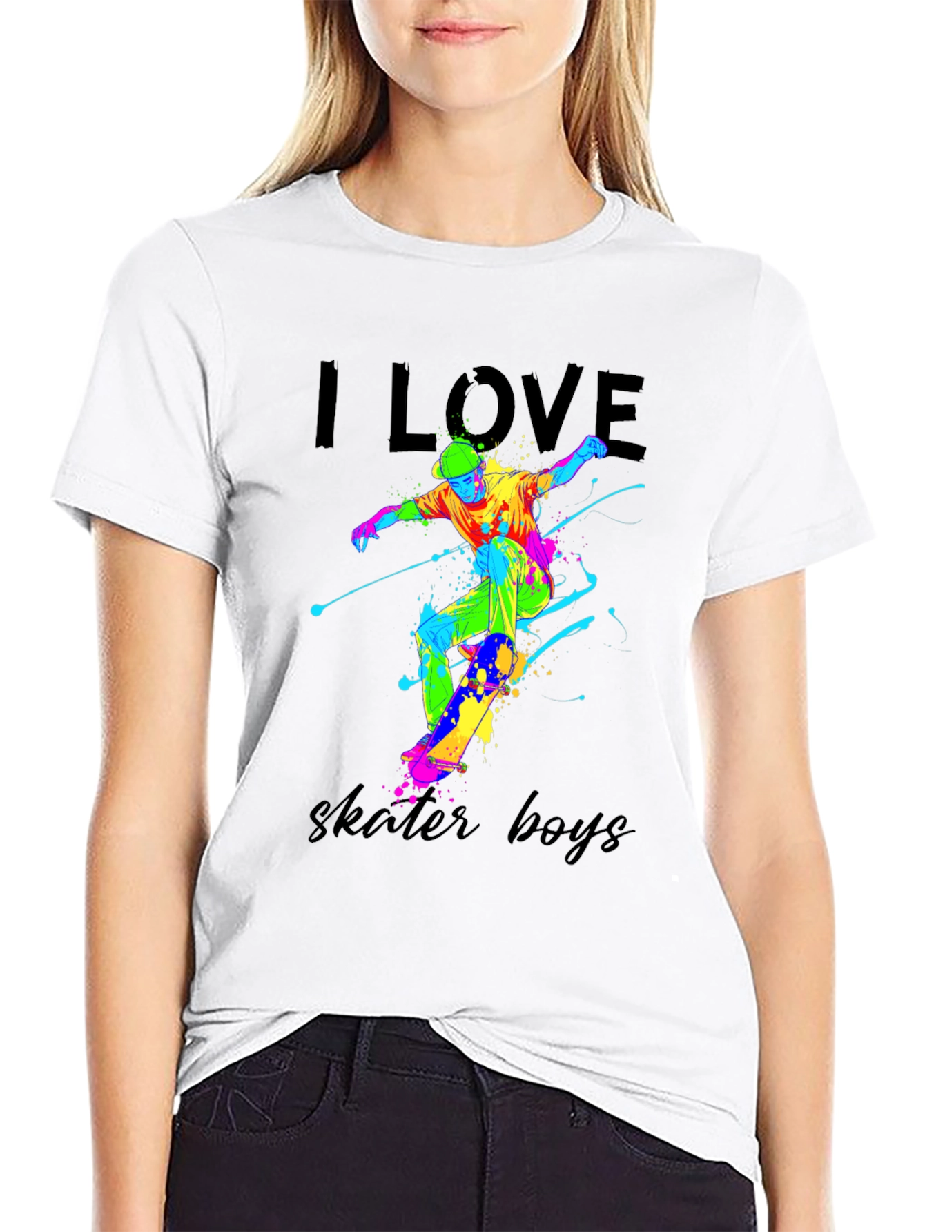 I Love Skater Boys Graphic Tee