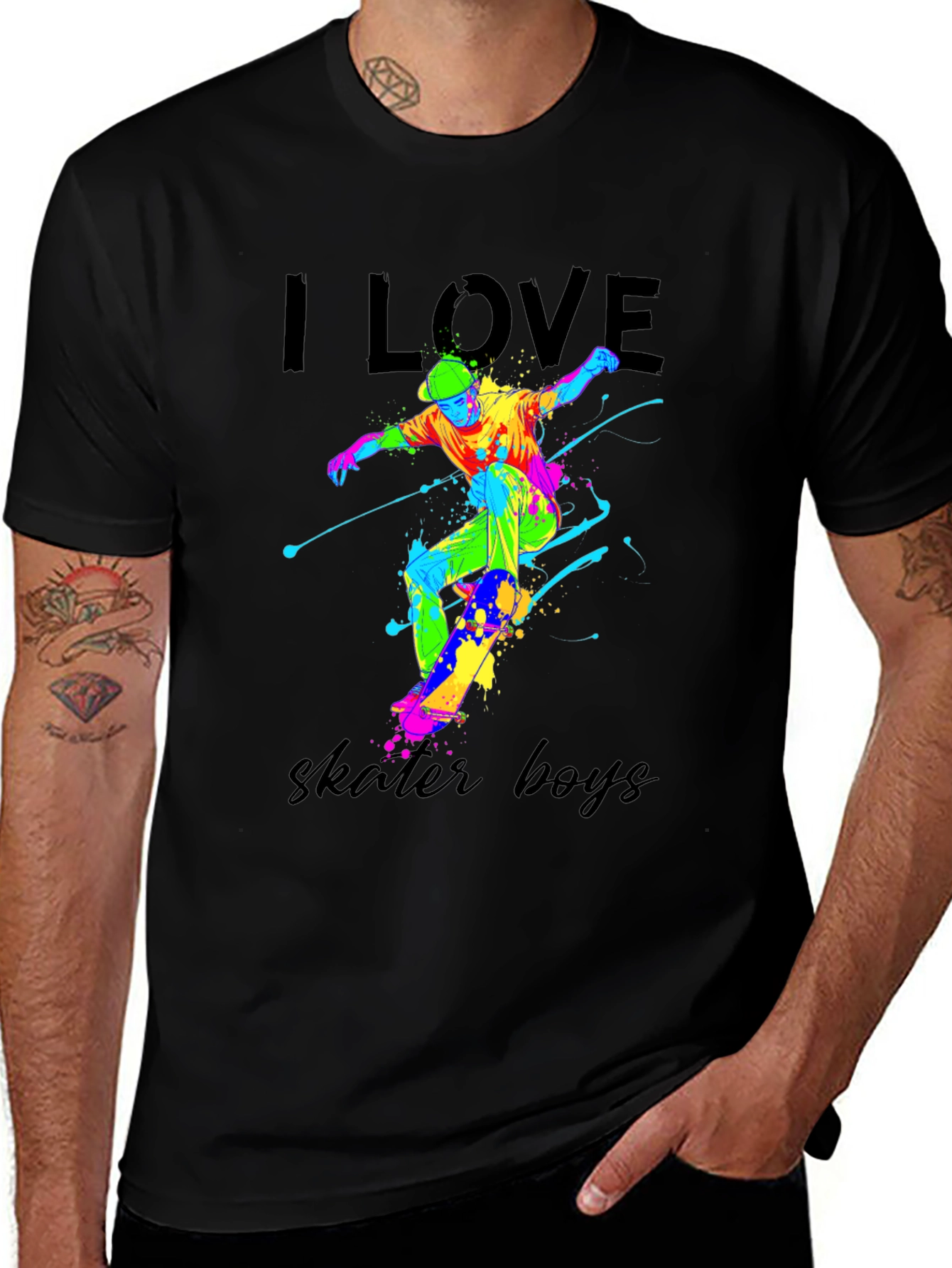 I Love Skater Boys Graphic Tee