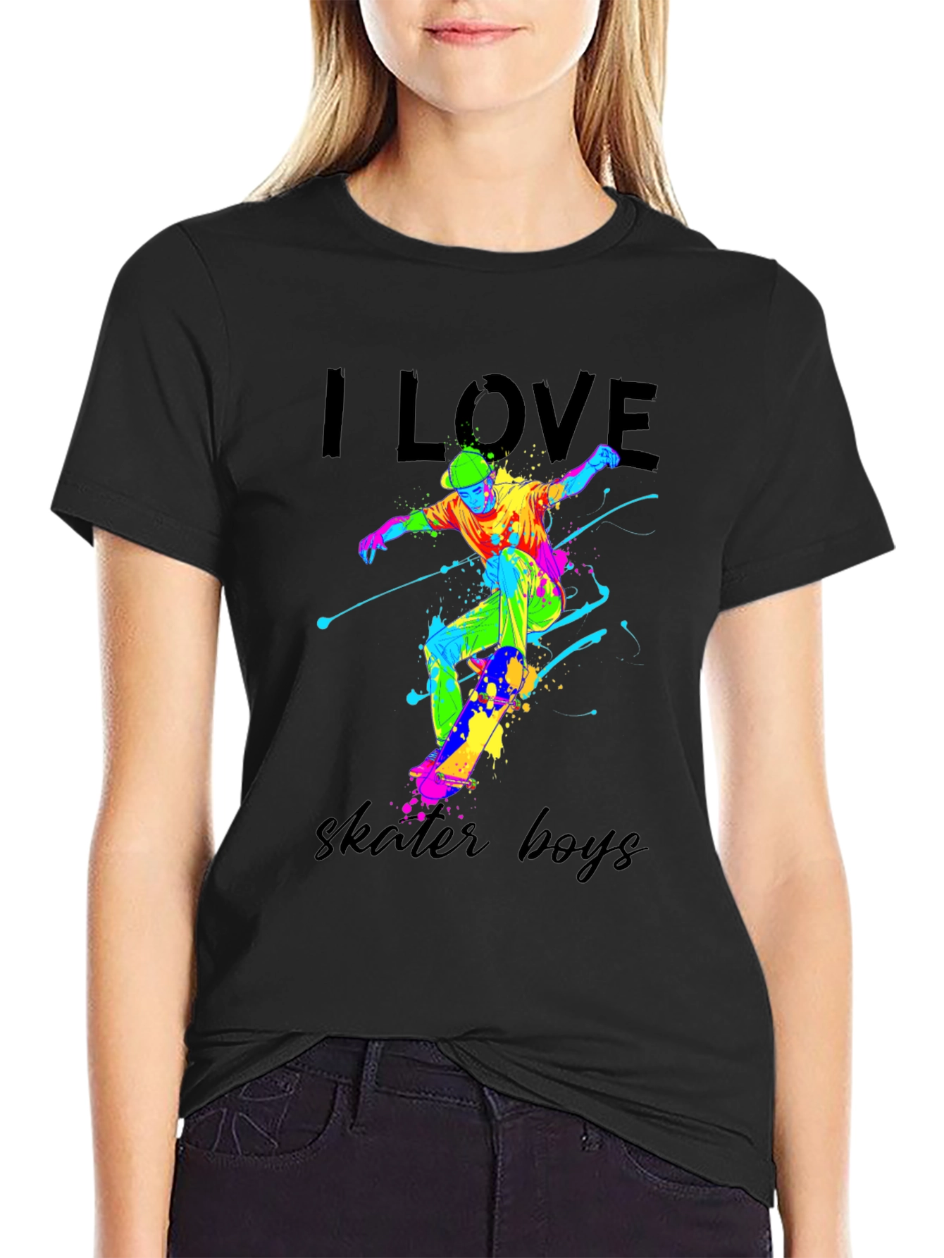 I Love Skater Boys Graphic Tee