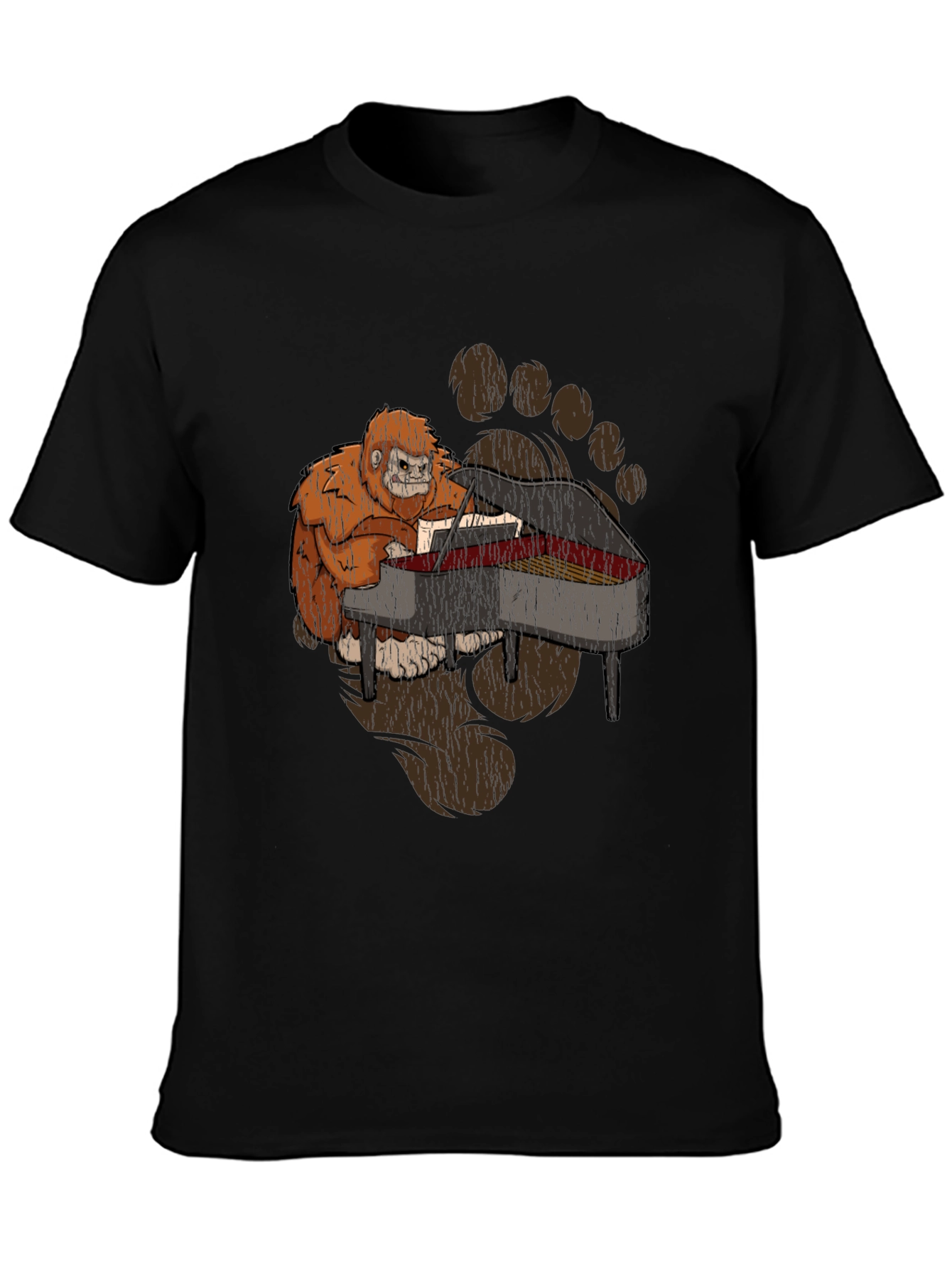 Sasquatch Piano Player Graphic Tee