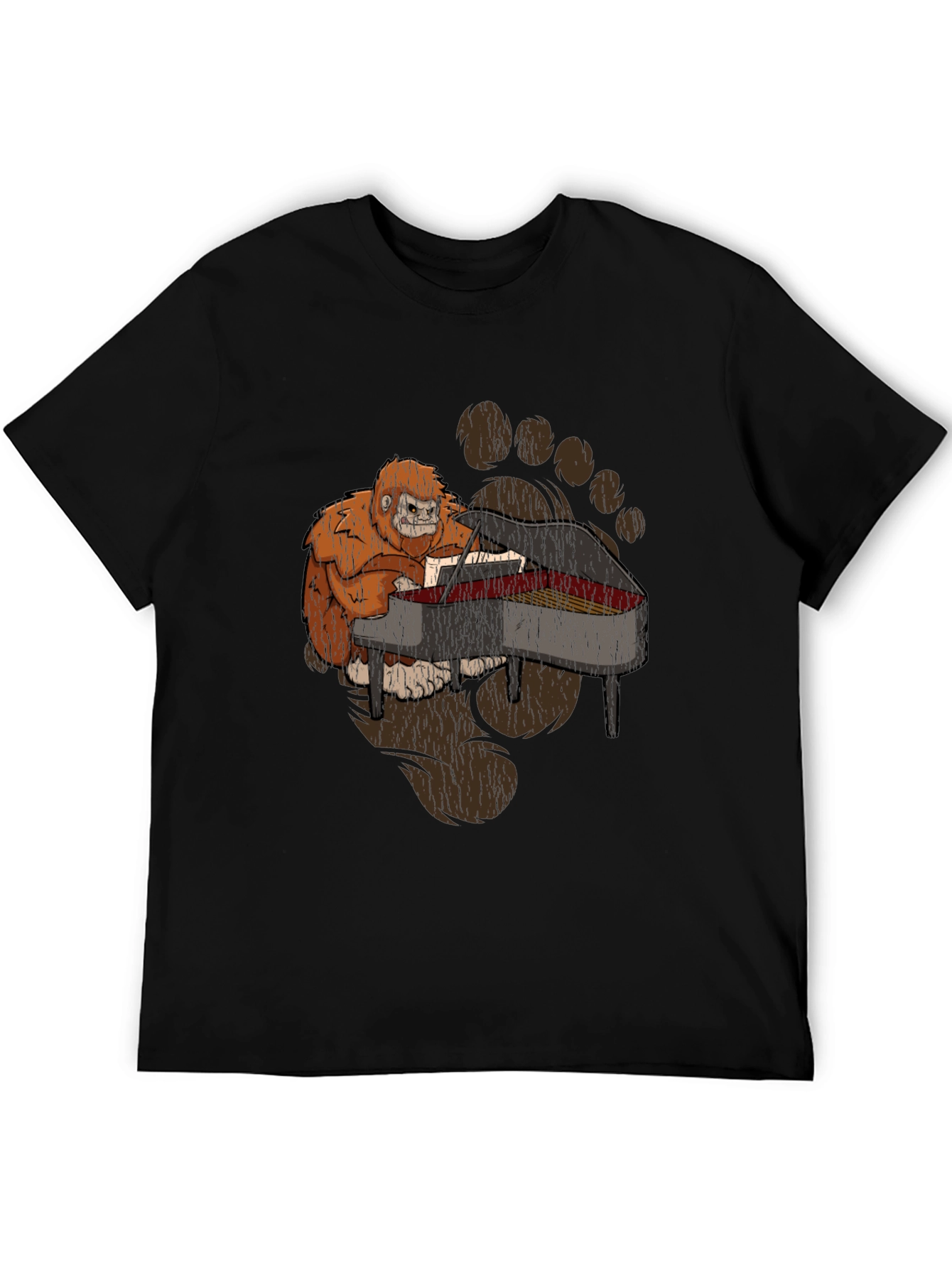 Sasquatch Piano Player Graphic Tee