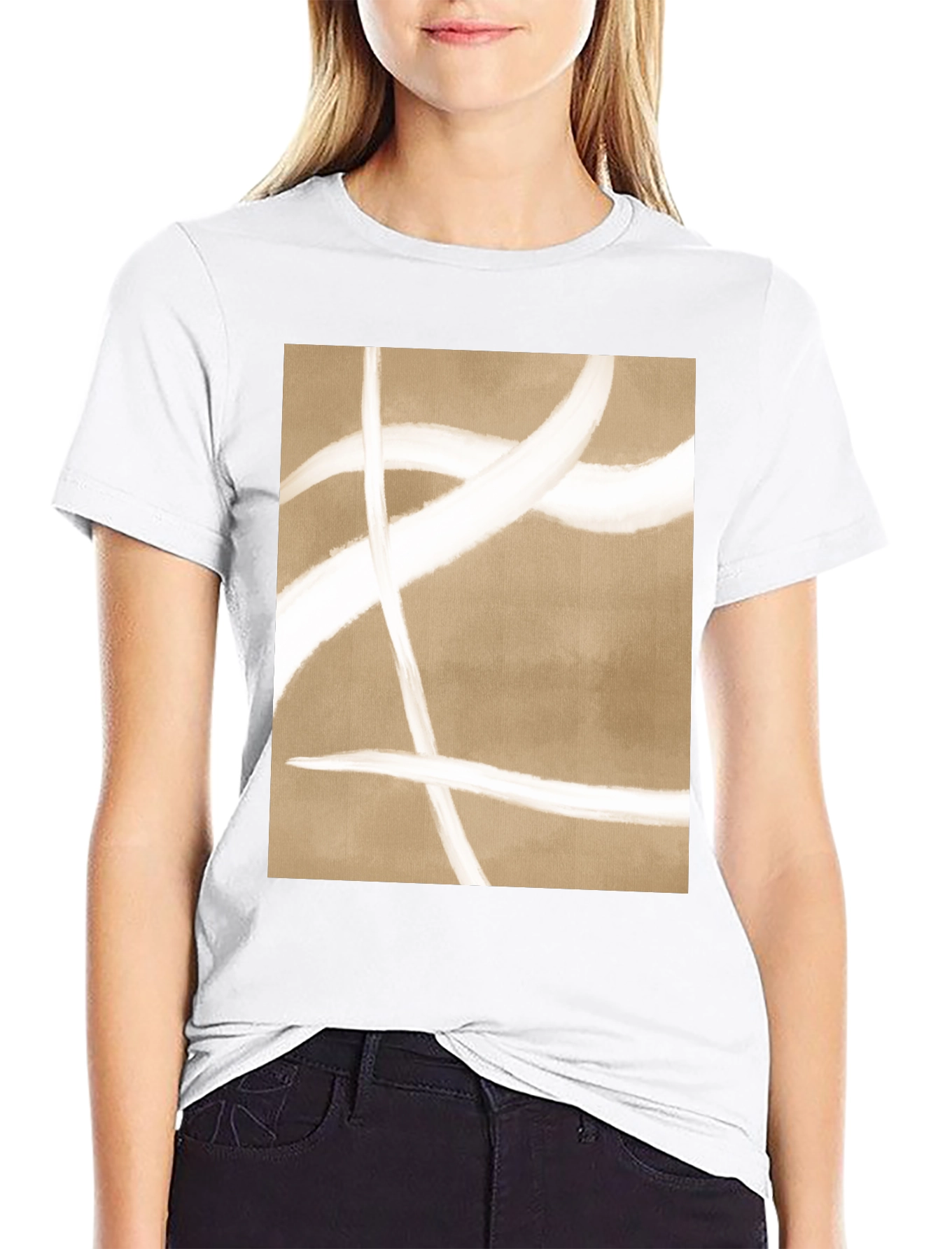 Abstract Lines Graphic Tee - Modern Casual Shirt
