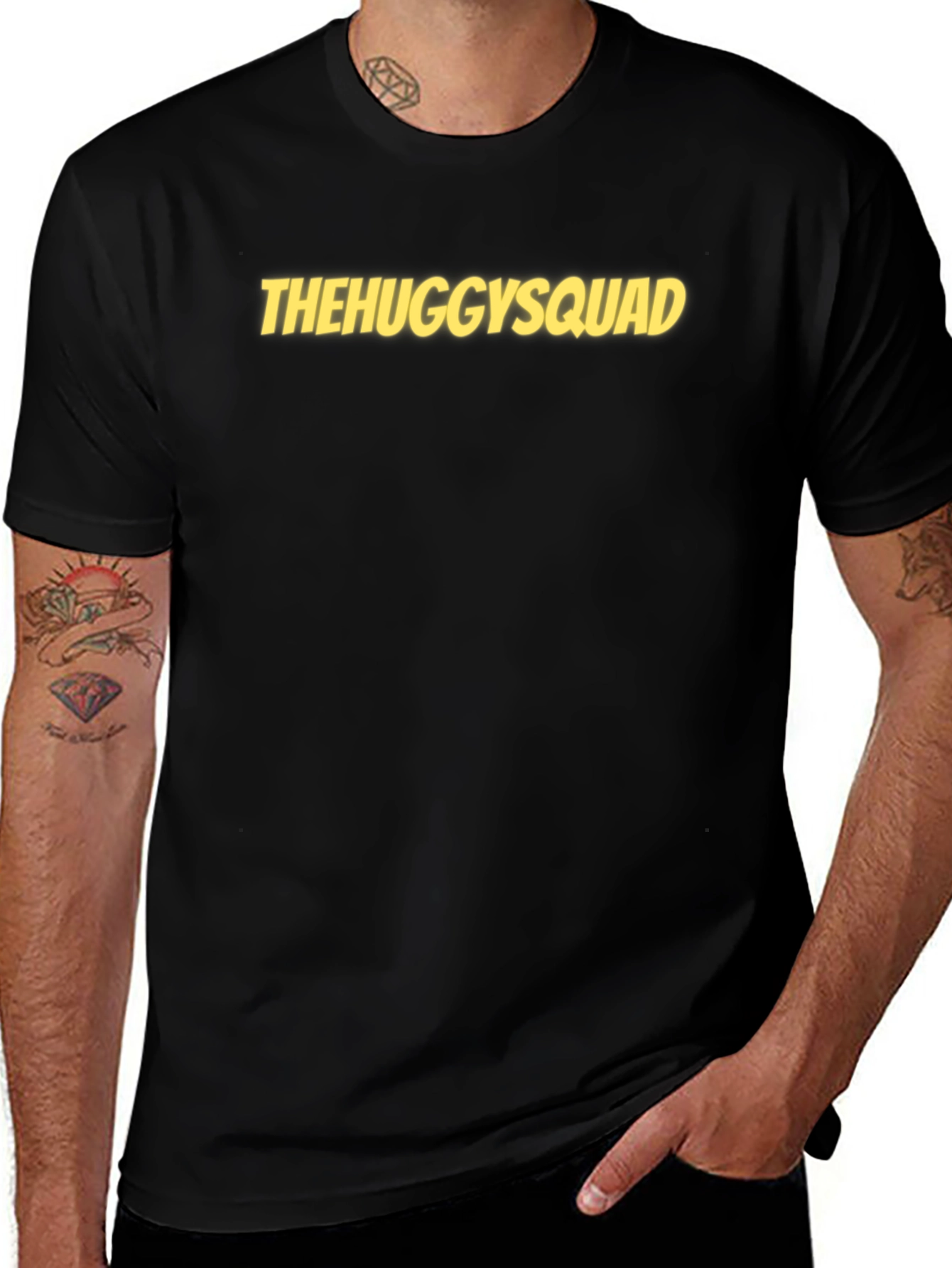 The Huggy Squad Black T-Shirt