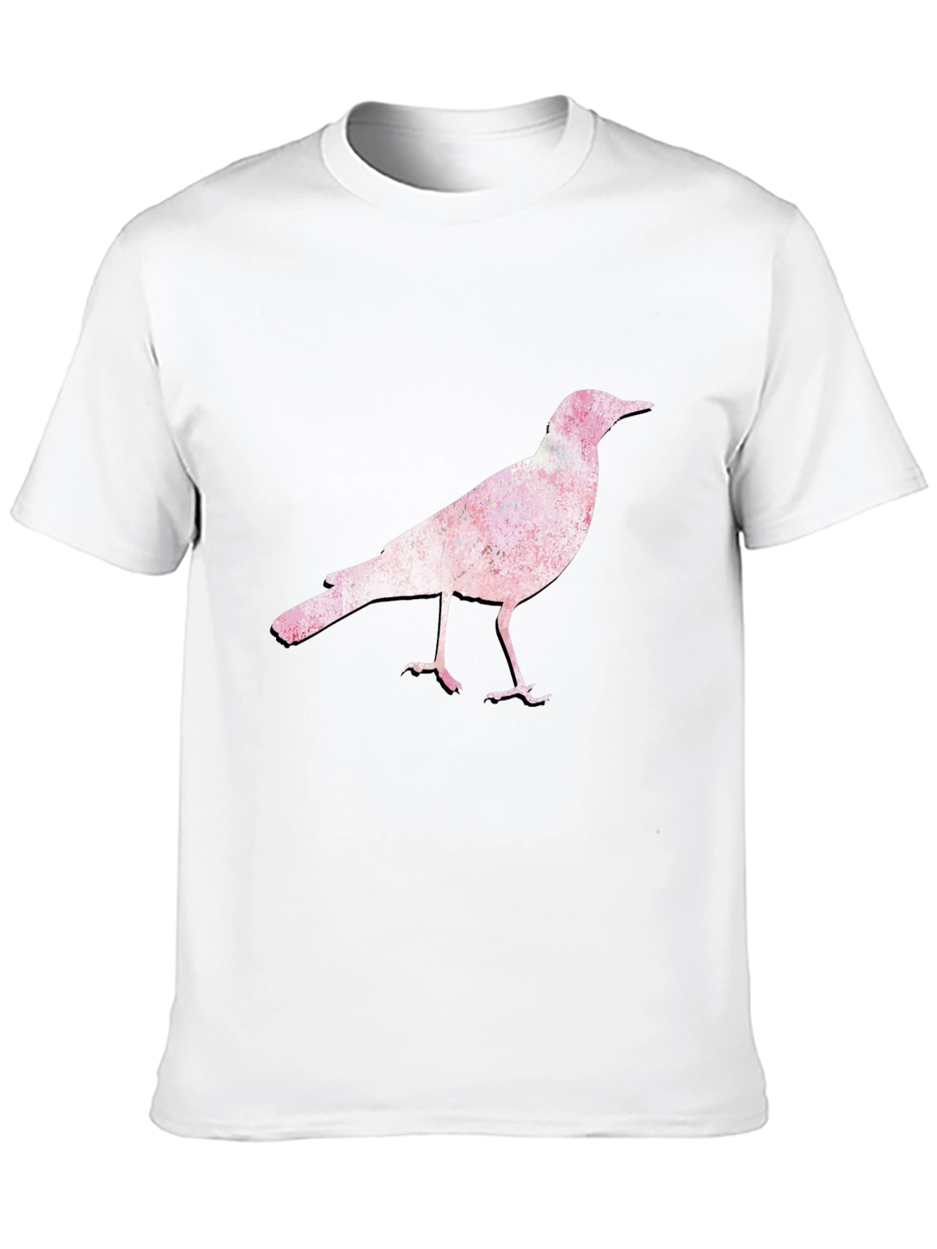 Bird Print Black T-Shirt