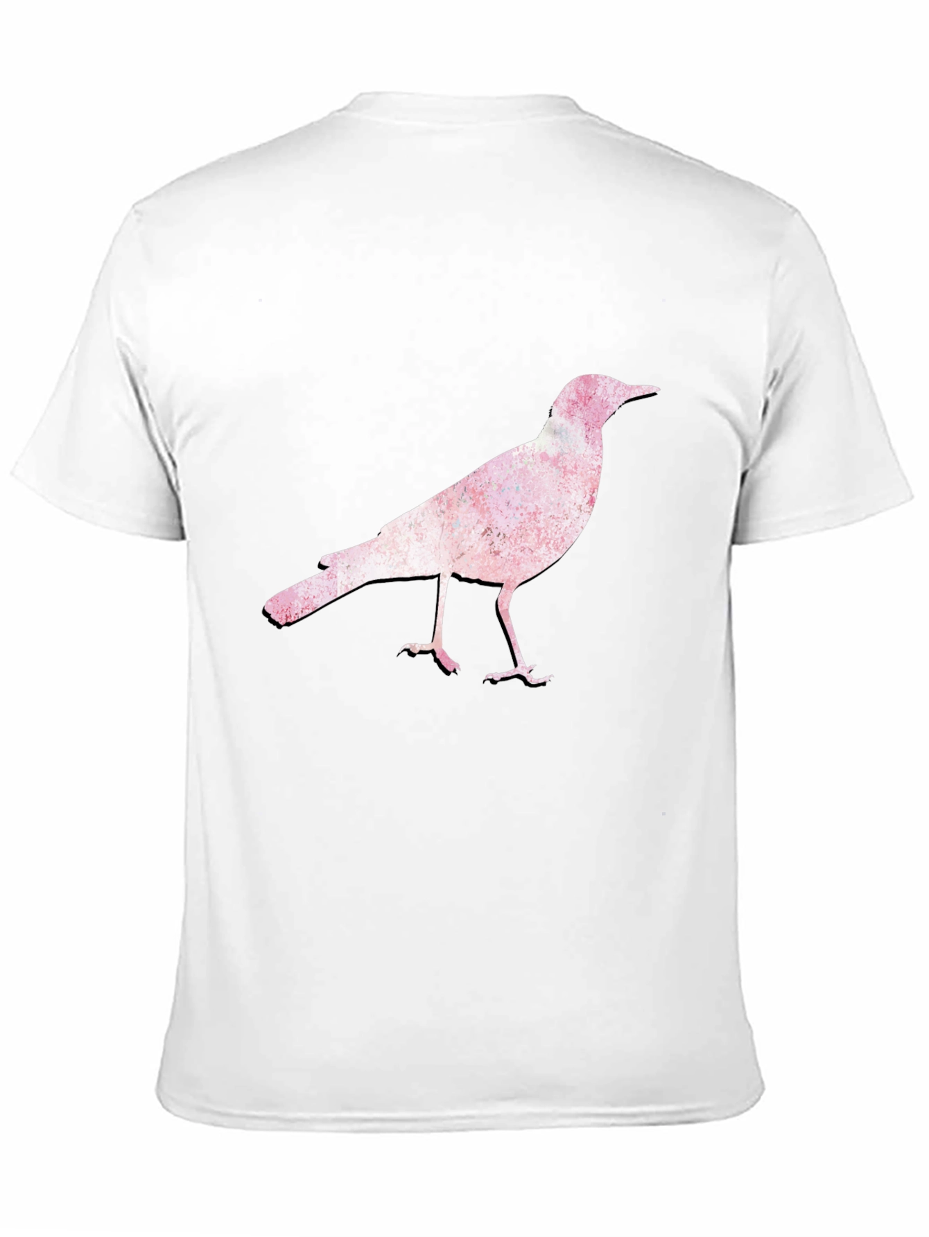 Bird Print Black T-Shirt