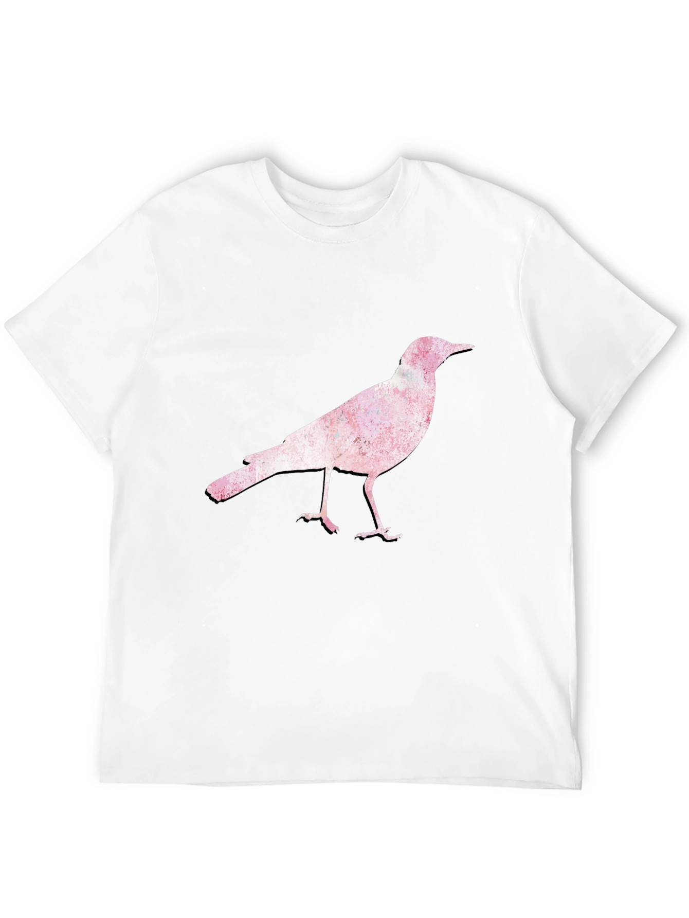 Bird Print Black T-Shirt