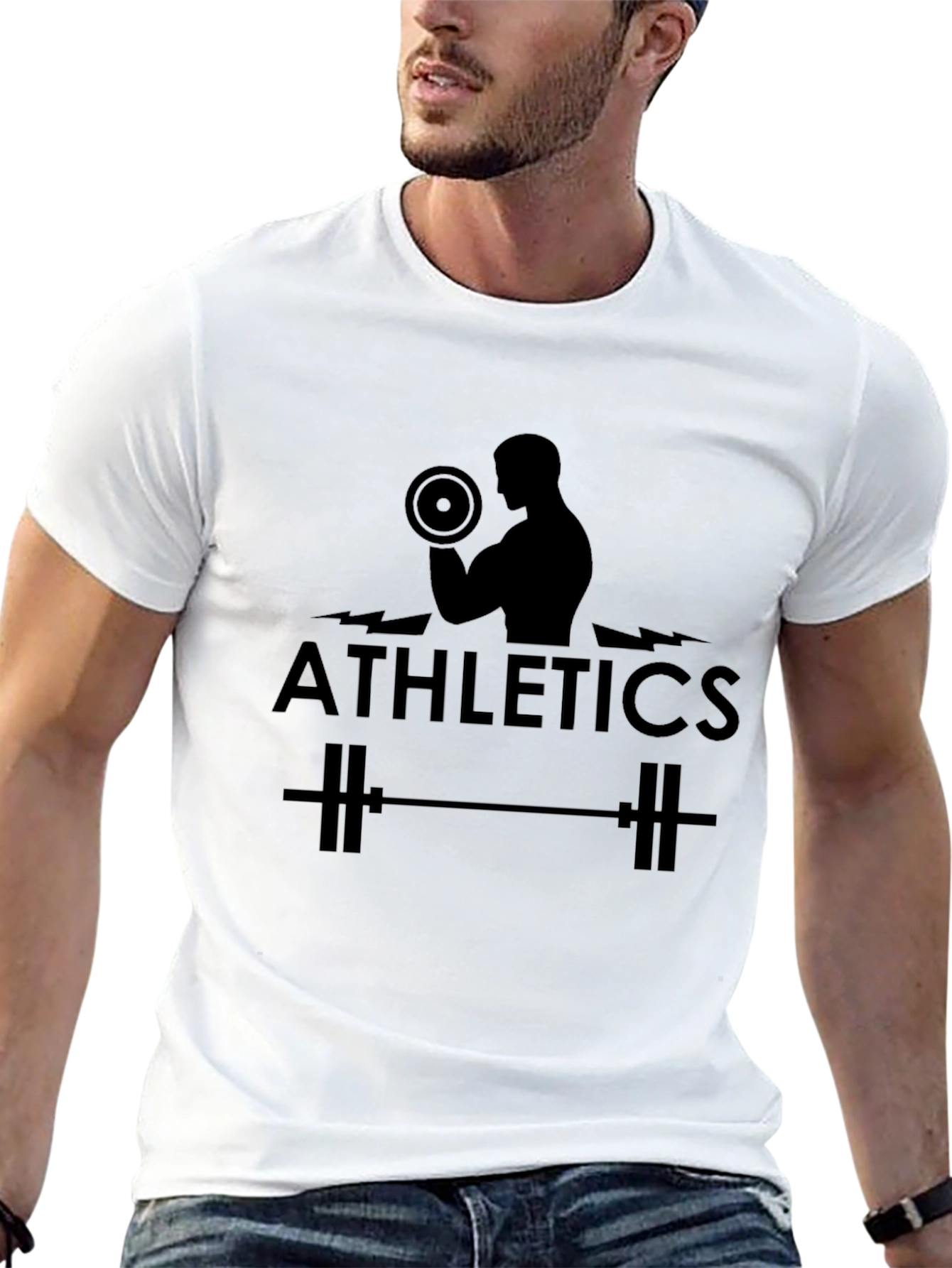Athletics Graphic T-Shirt - Black Gym Wear