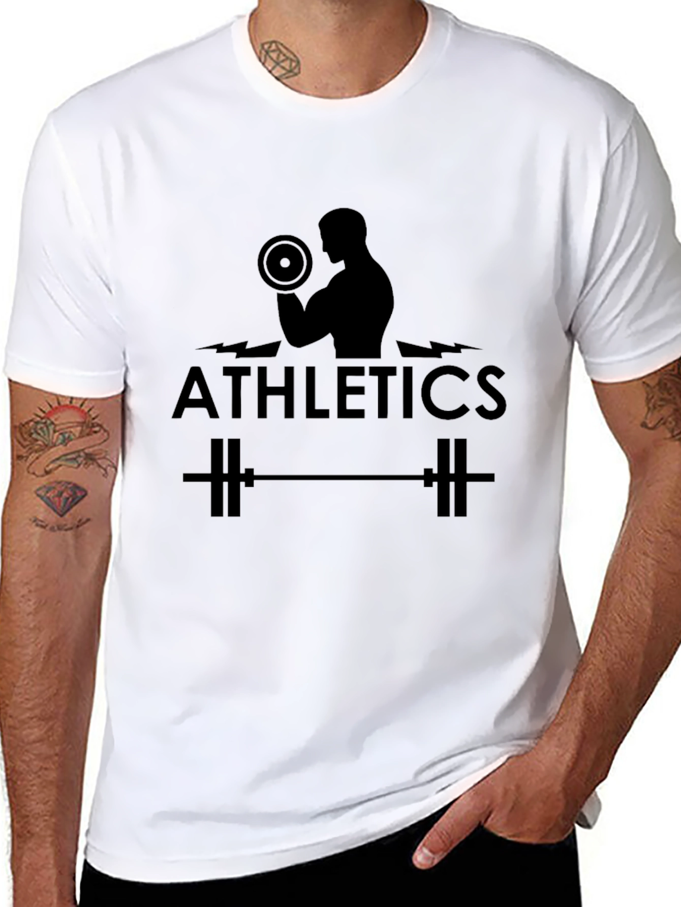 Athletics Graphic T-Shirt - Black Gym Wear