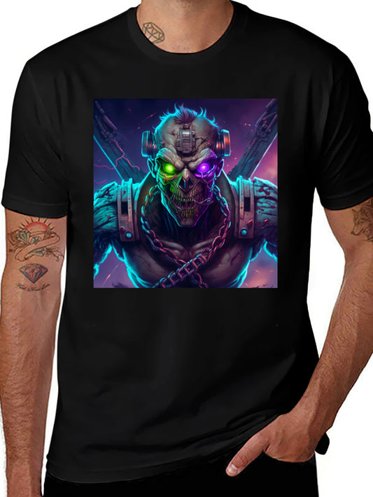 Cyberpunk Zombie Graphic T-Shirt - Sci-Fi Horror Tee