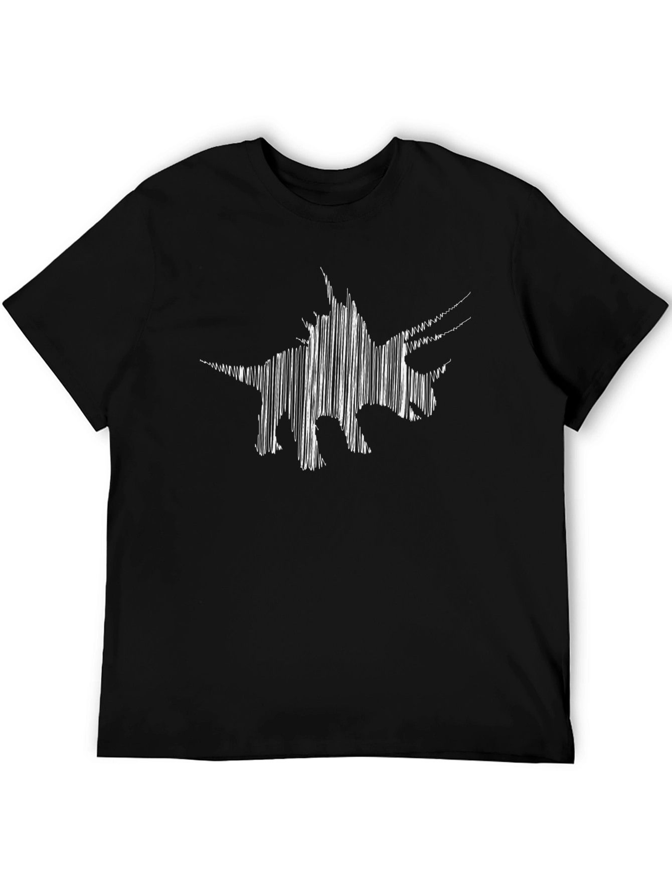 Abstract Dinosaur Black T-Shirt