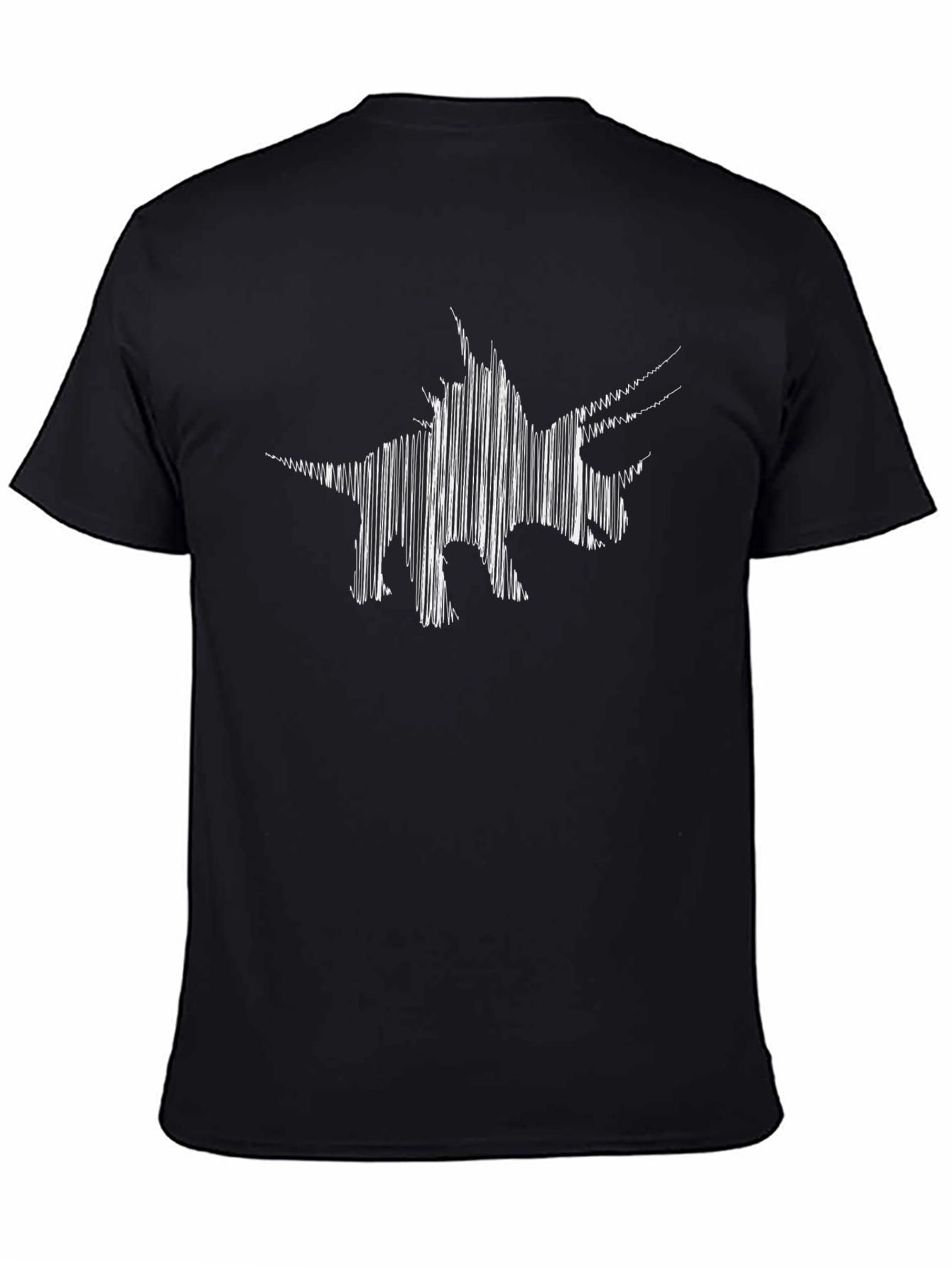 Abstract Dinosaur Black T-Shirt