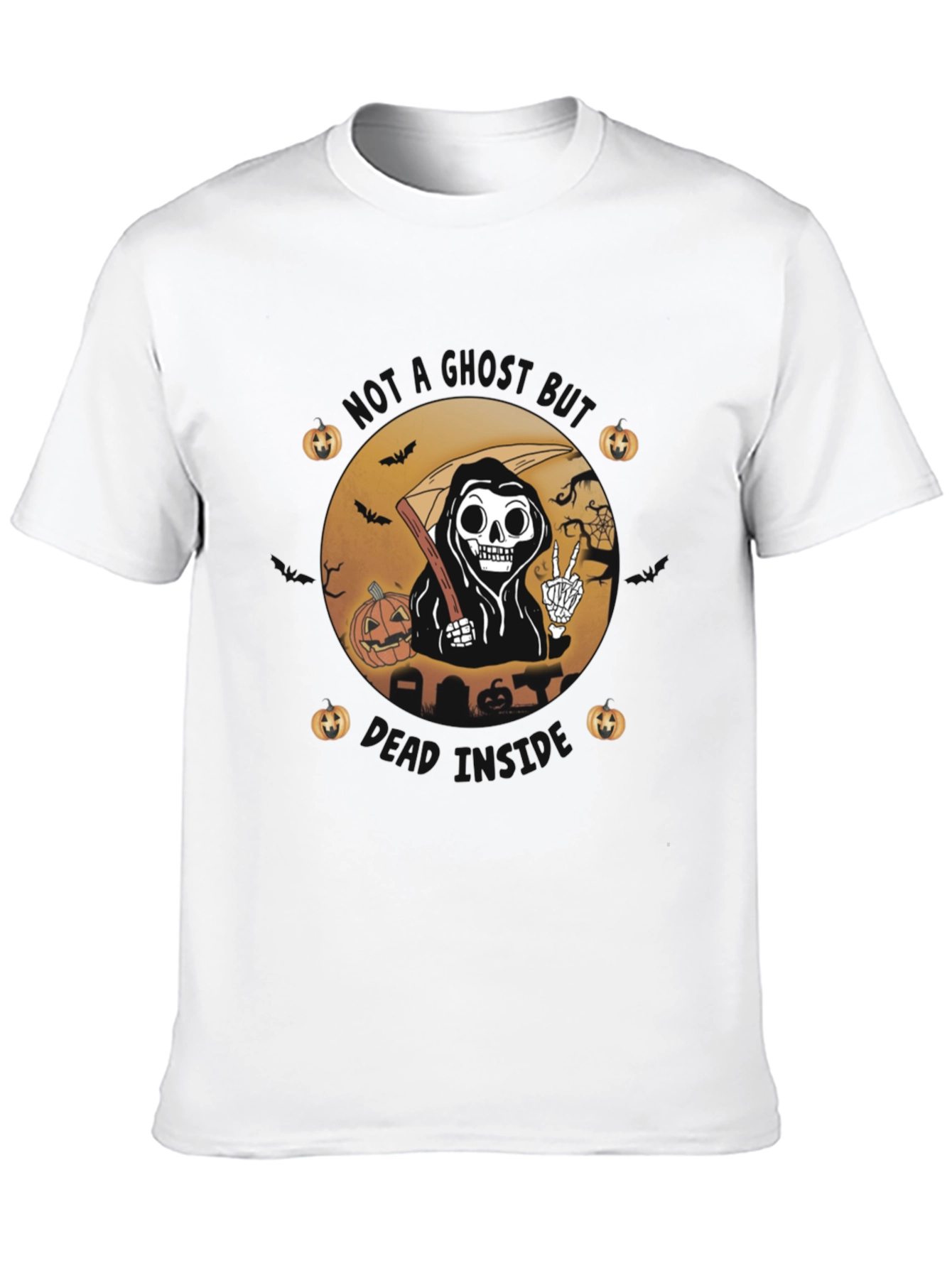 Halloween Reaper Graphic Tee - Stay Ghoul