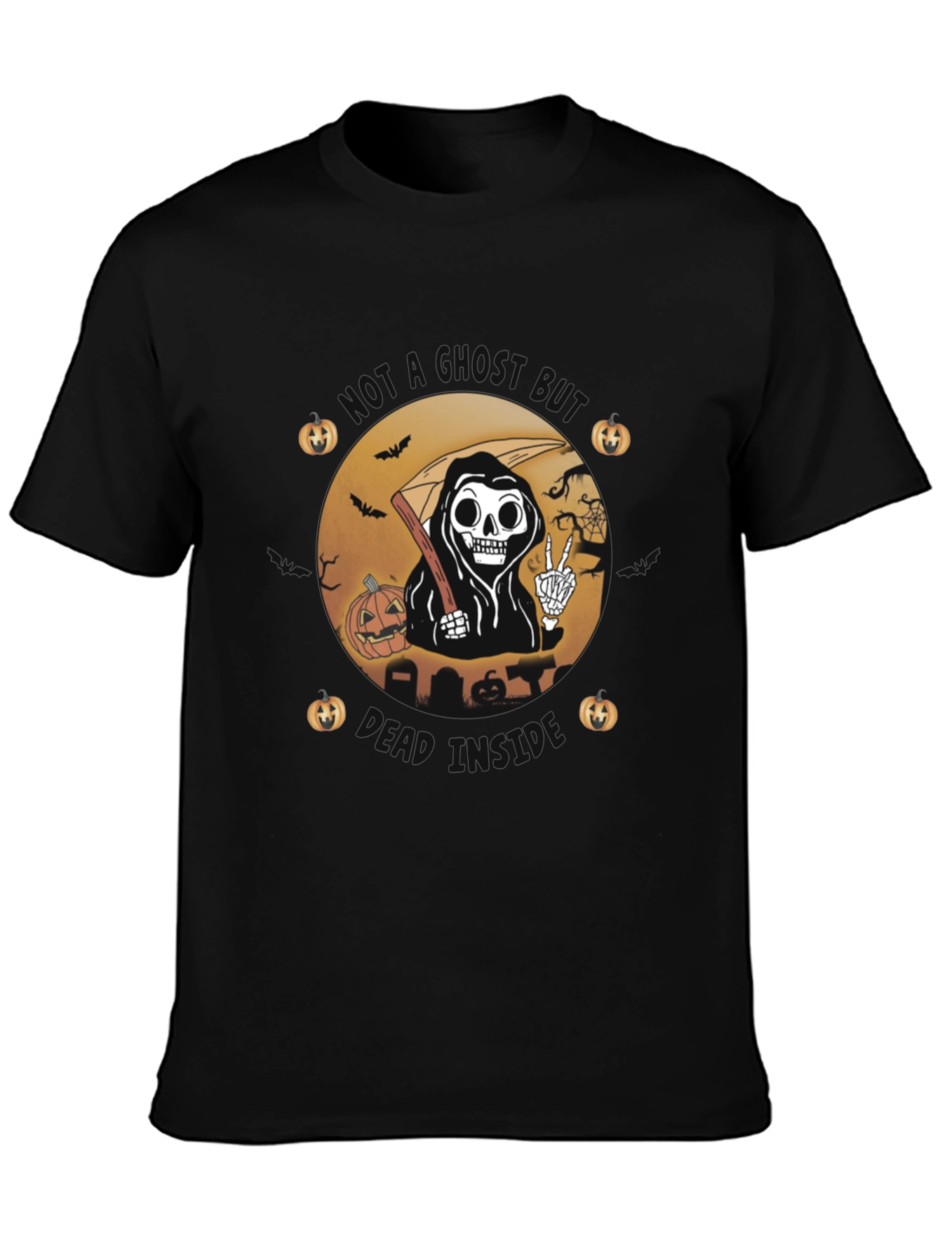 Halloween Reaper Graphic Tee - Stay Ghoul