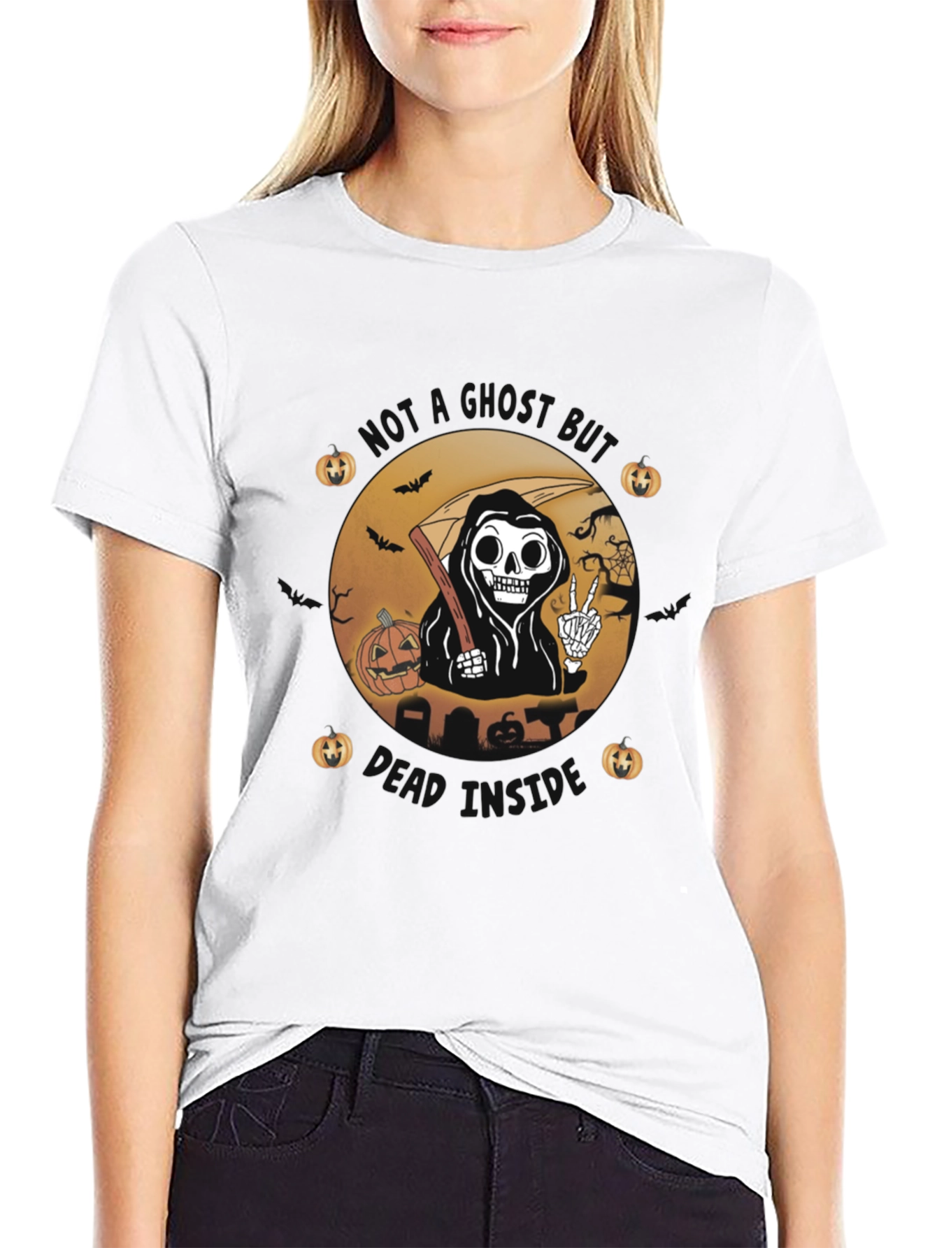 Halloween Reaper Graphic Tee - Stay Ghoul