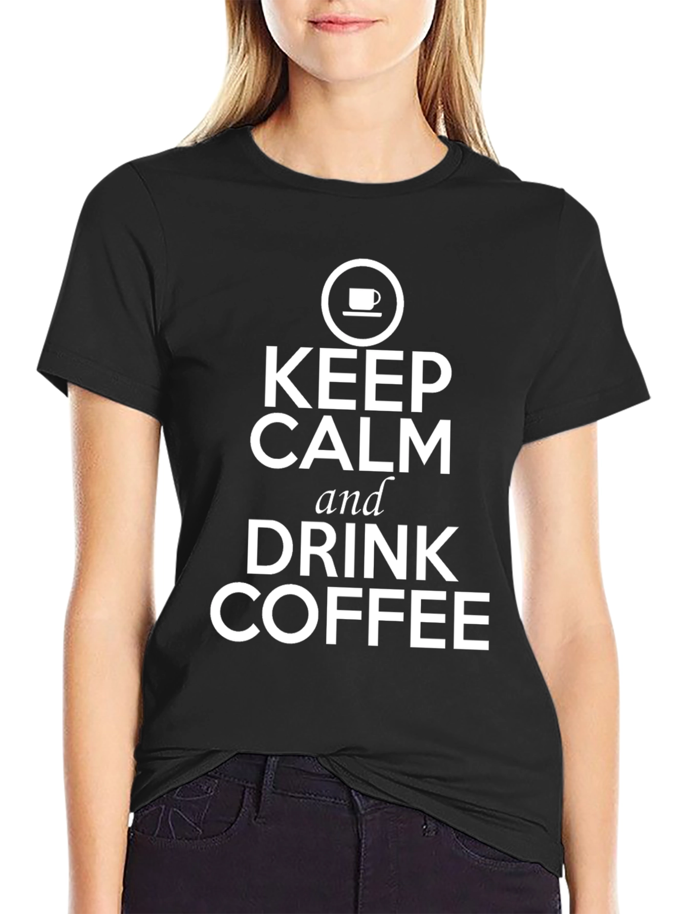 Keep Calm and Drink Coffee Graphic T-Shirt