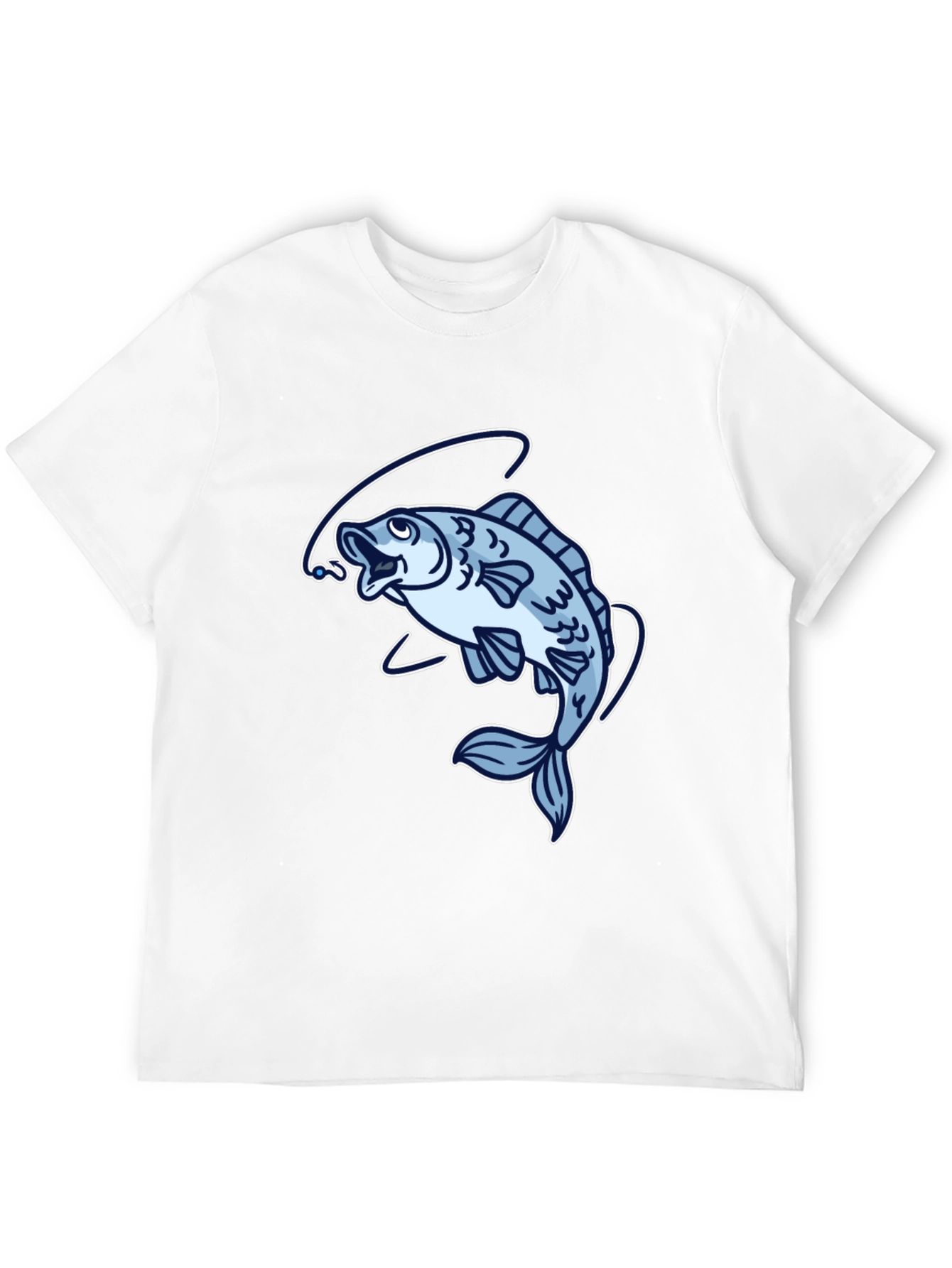 Fishing T-Shirt: Cartoon Fish with Hook Design