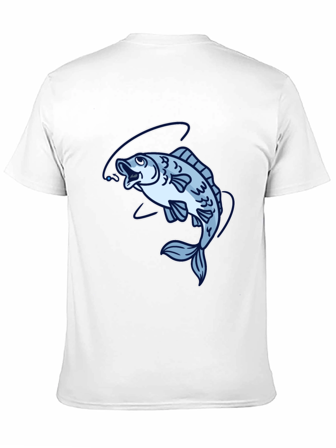 Fishing T-Shirt: Cartoon Fish with Hook Design