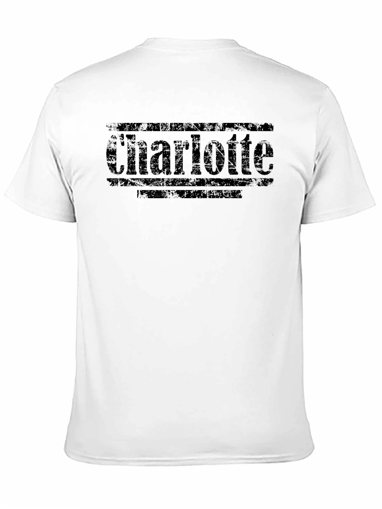 Charlotte Graphic Tee - Distressed Print Black T-Shirt