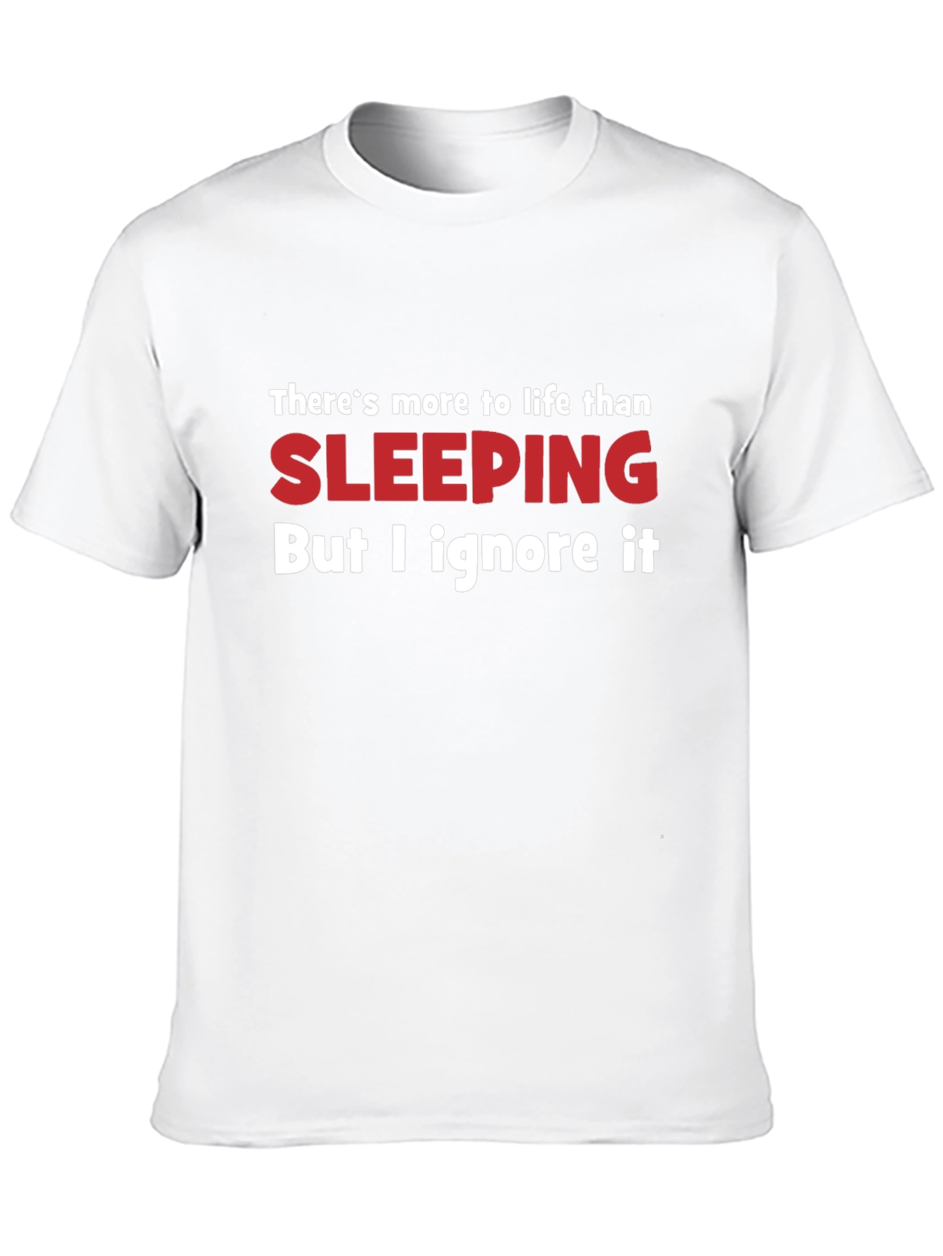 Funny Sleeping Graphic T-Shirt - Black Cotton Tee