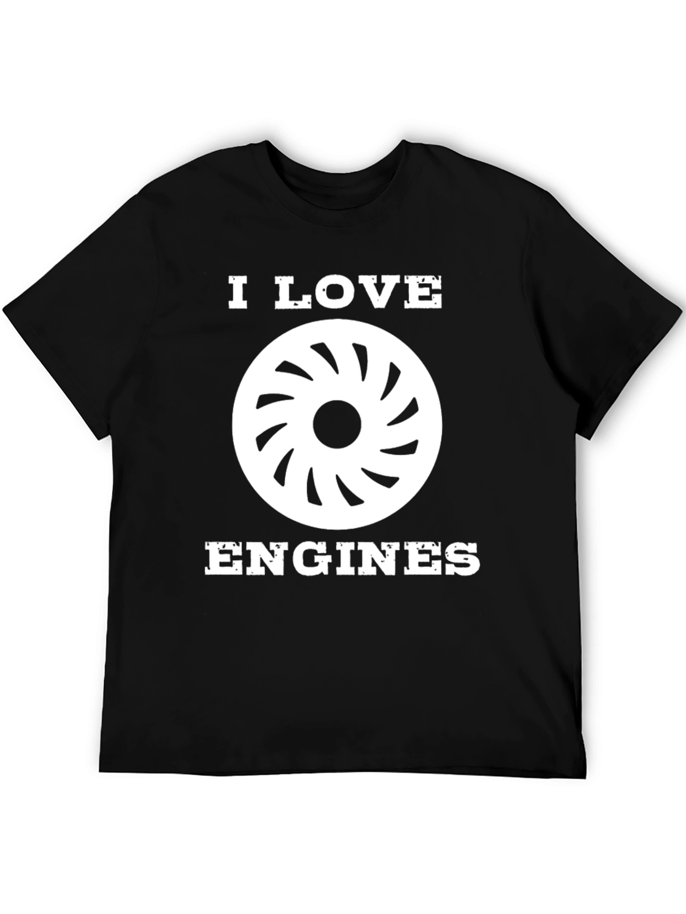 I Love Engines Graphic Tee - Mens Black T-Shirt