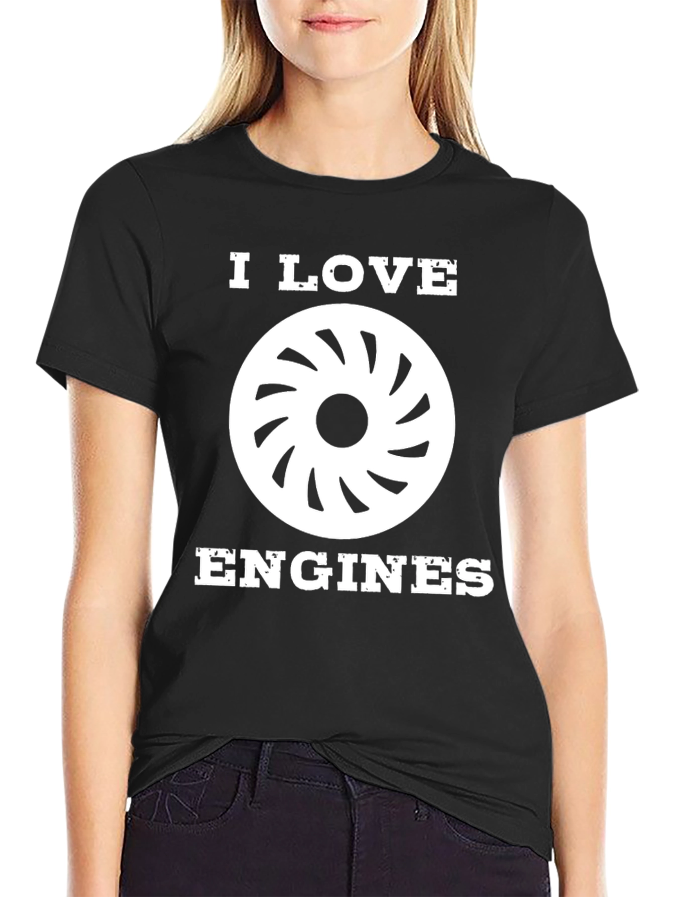 I Love Engines Graphic Tee - Mens Black T-Shirt