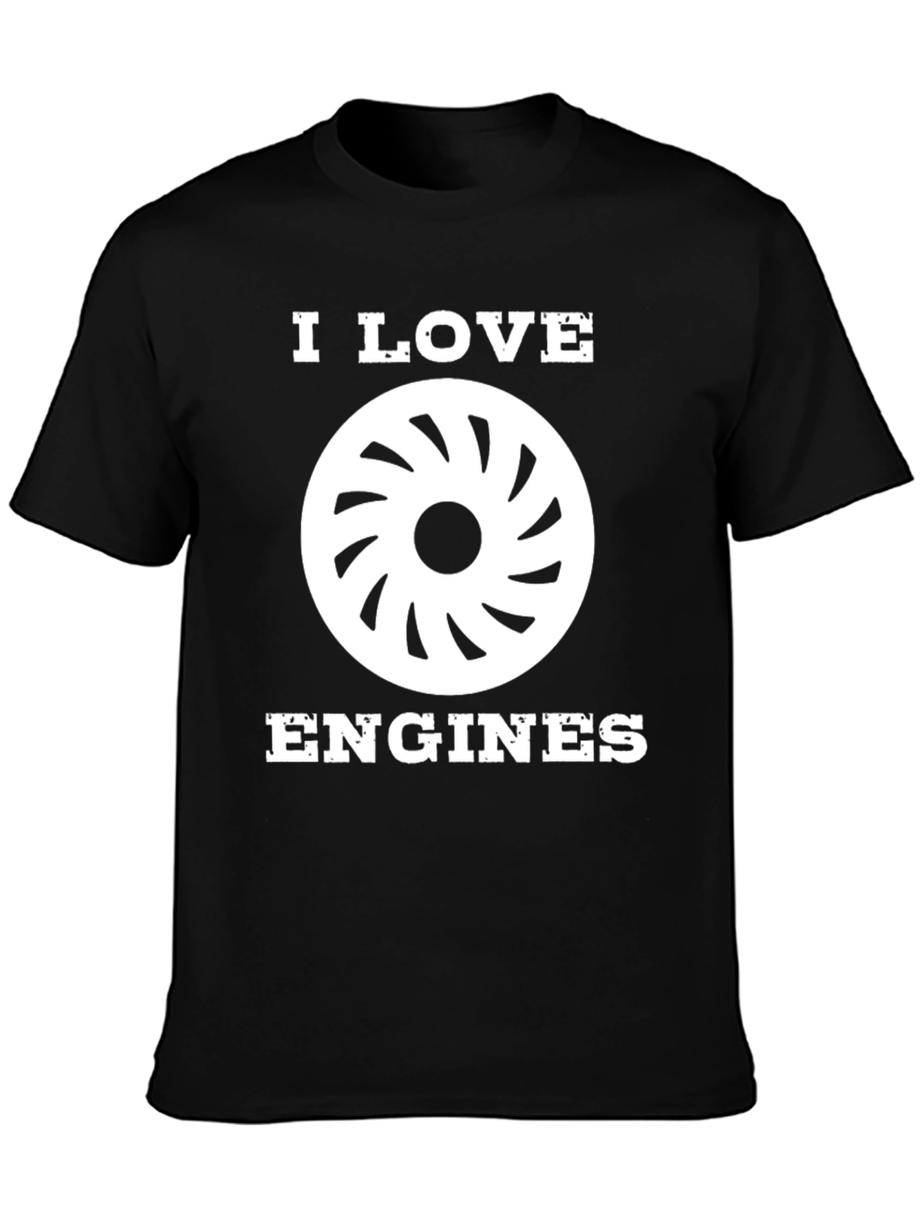 I Love Engines Graphic Tee - Mens Black T-Shirt
