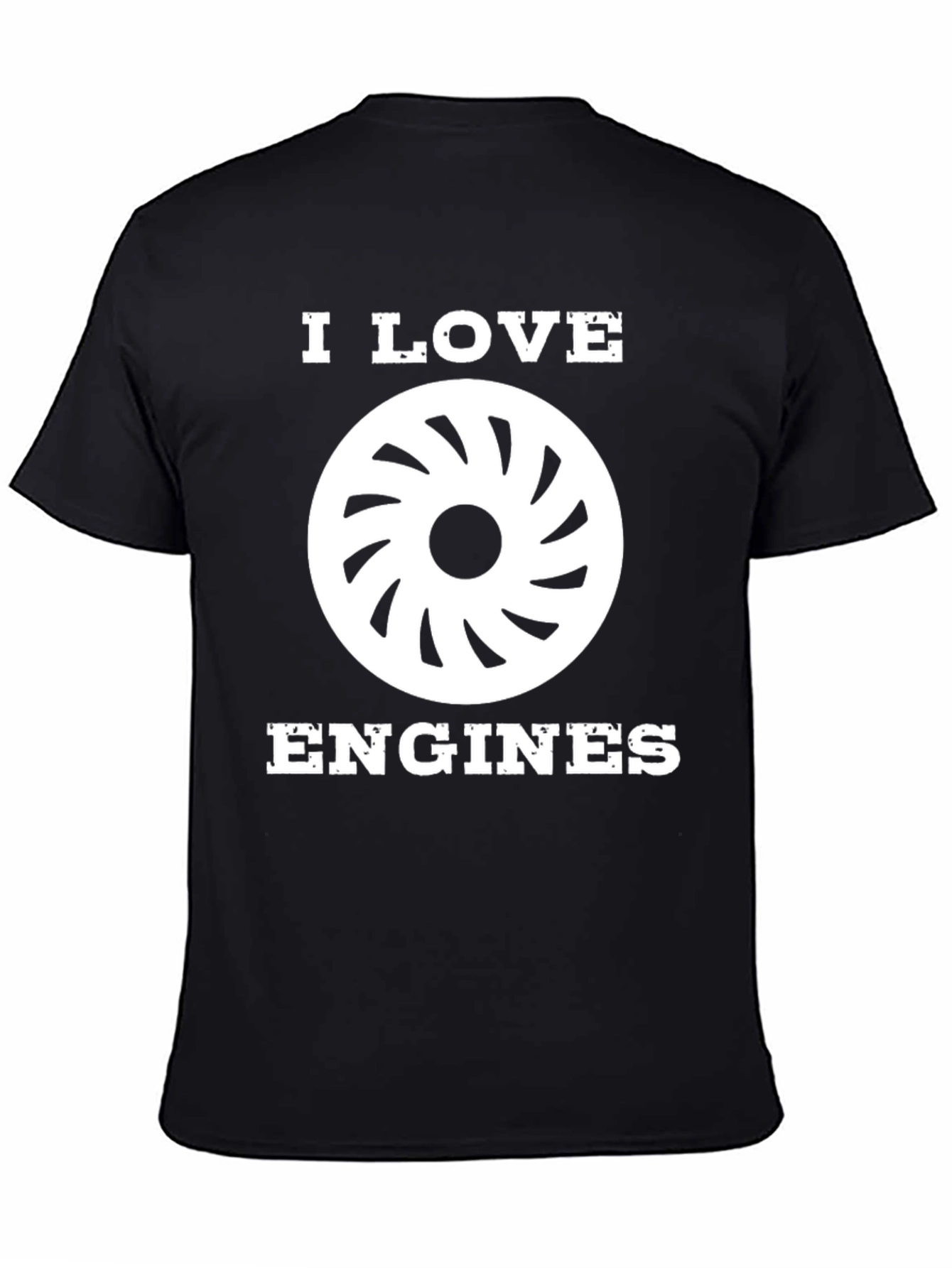 I Love Engines Graphic Tee - Mens Black T-Shirt