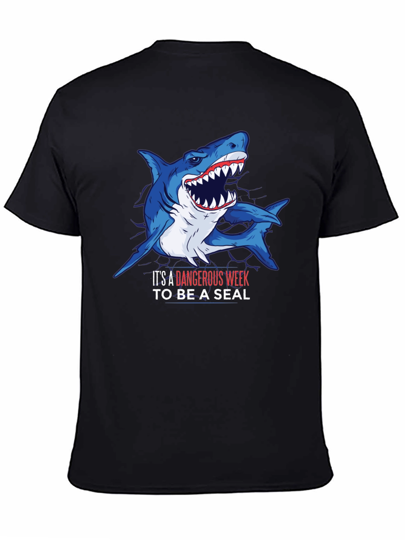 Dangerous Shark Week T-Shirt - Mens Black Tee
