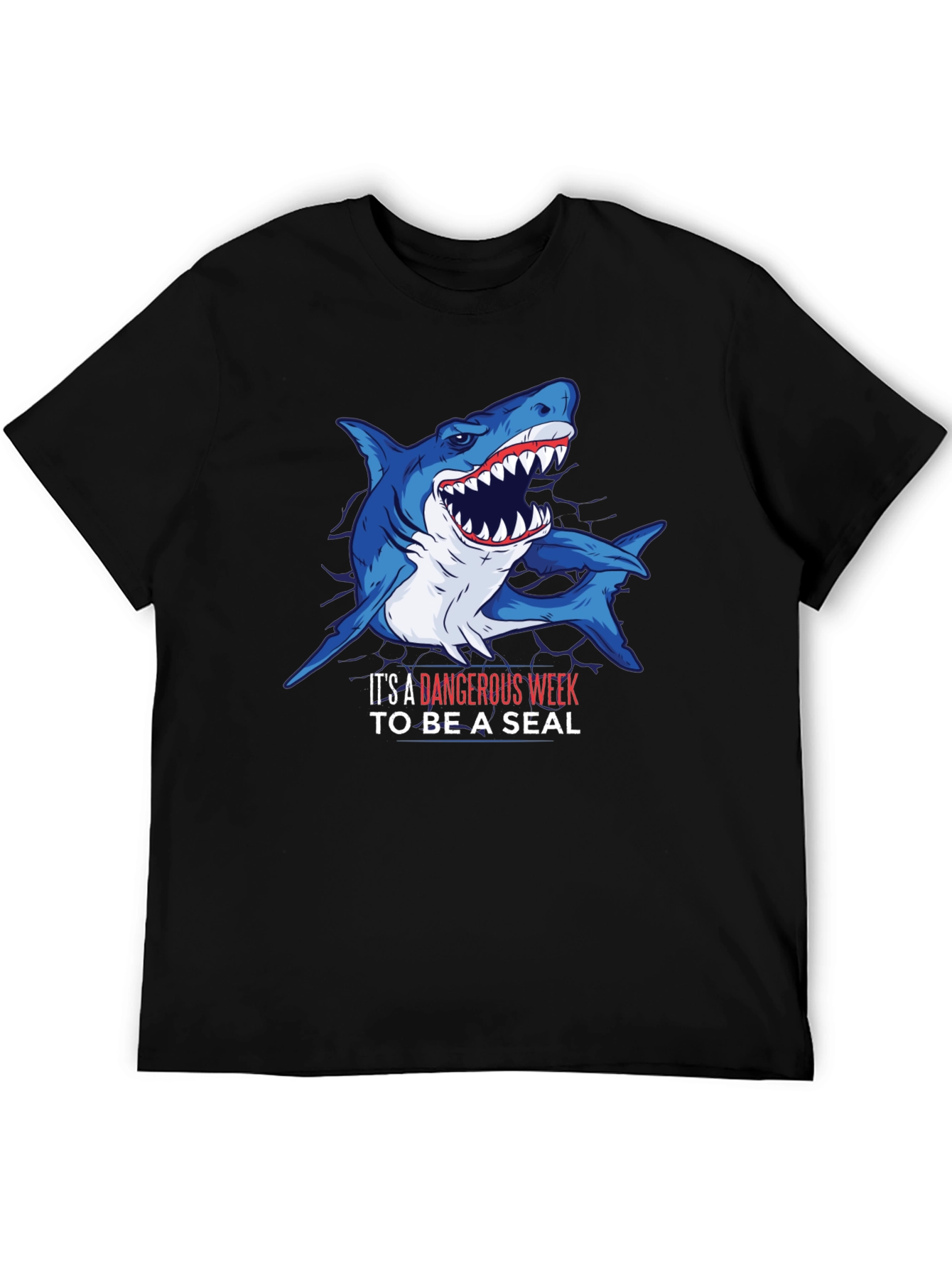 Dangerous Shark Week T-Shirt - Mens Black Tee