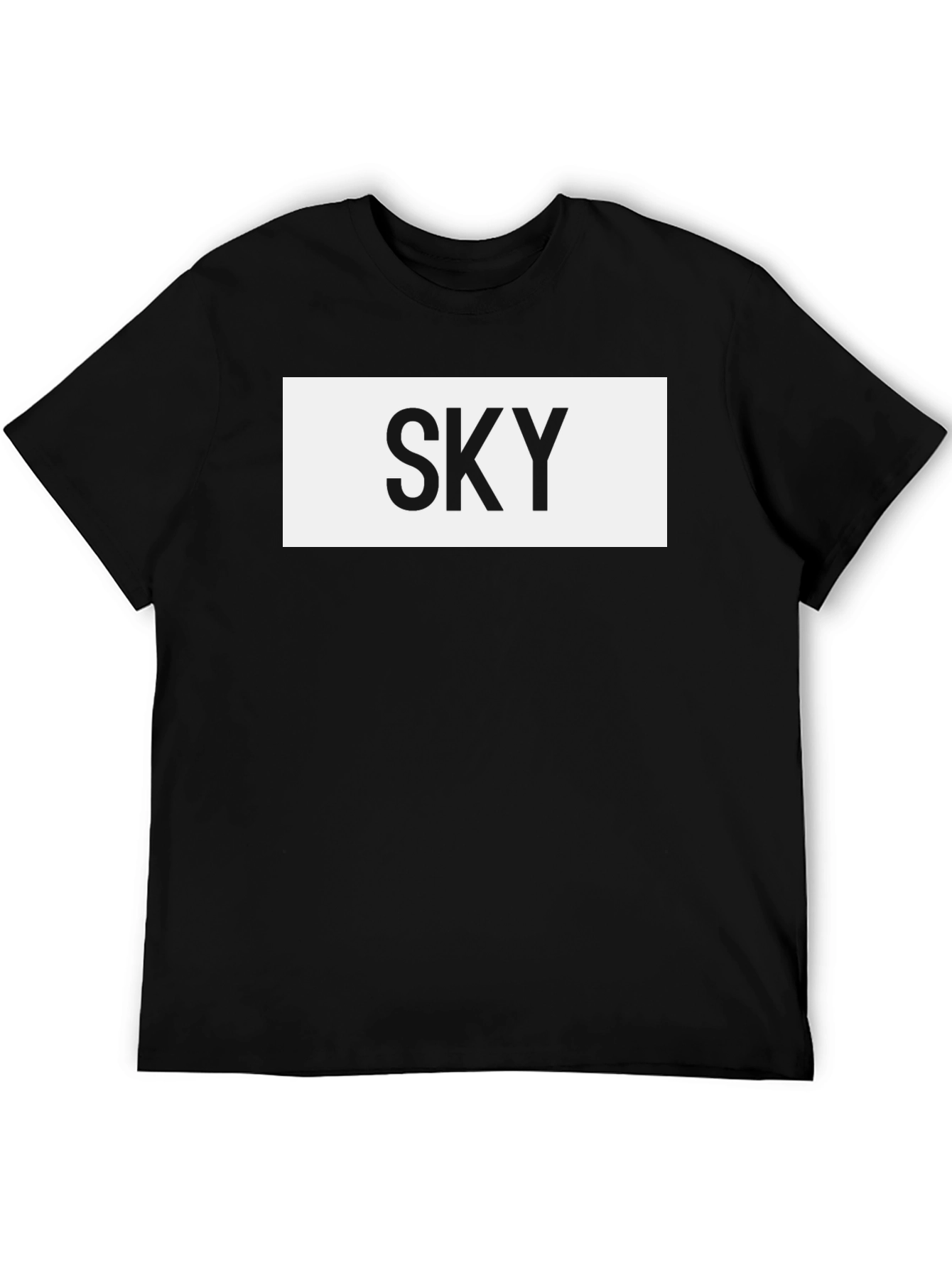 SKY Graphic T-Shirt - Black Crew Neck Tee