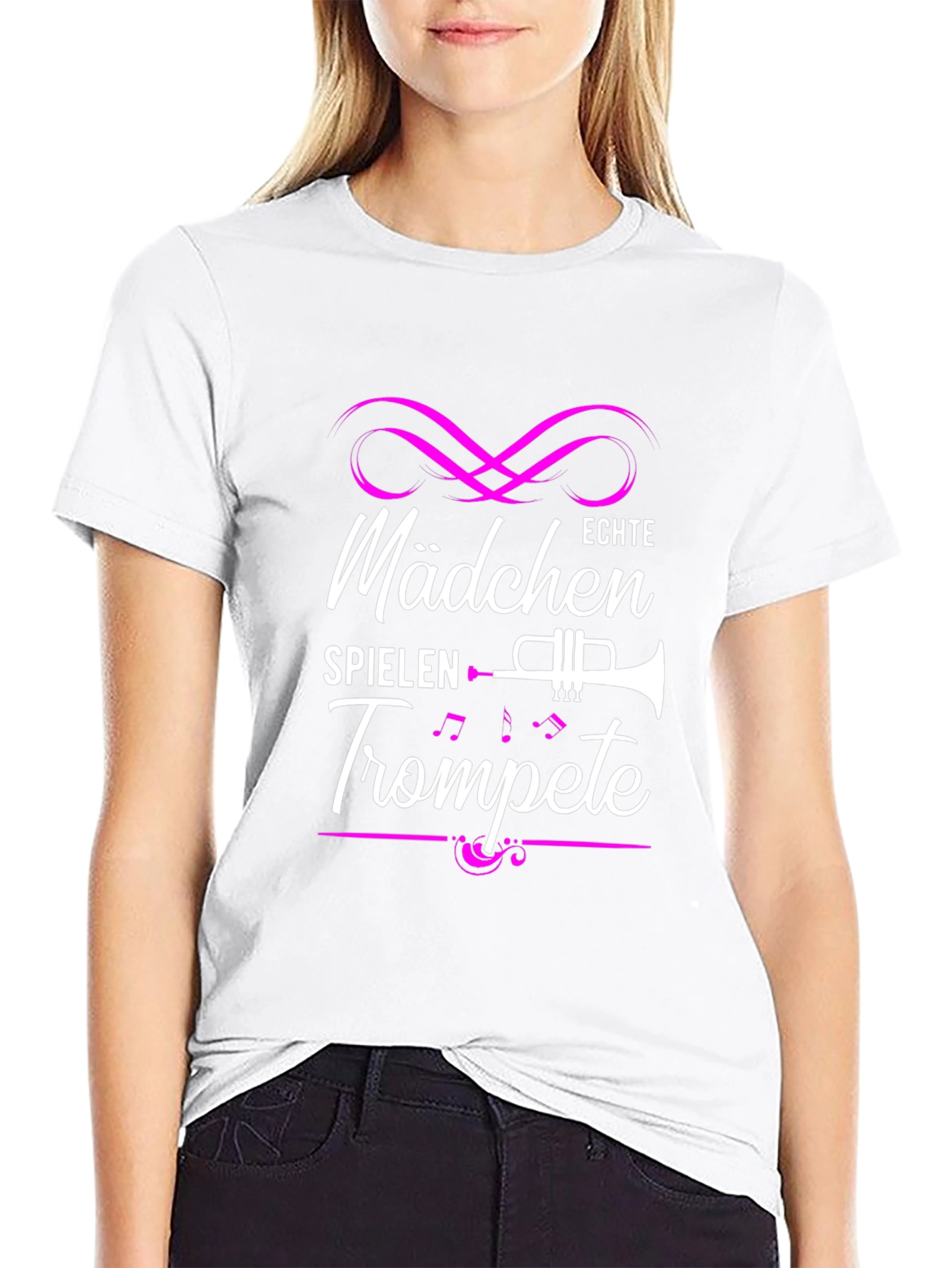 Girls Play Trumpet T-Shirt - Music Gift