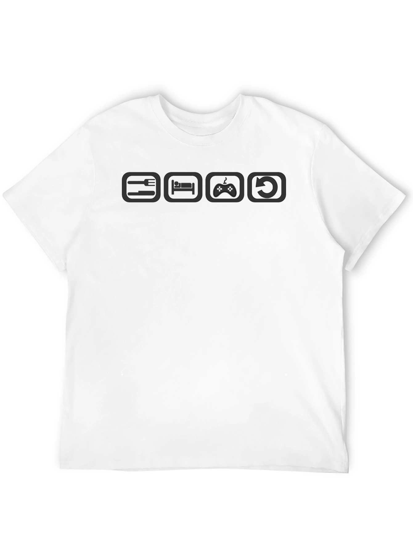 Eat Sleep Game Repeat T-Shirt - Gamer Lifestyle Tee