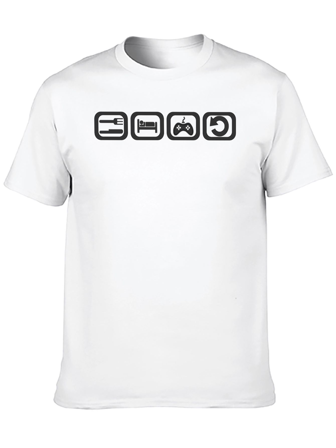 Eat Sleep Game Repeat T-Shirt - Gamer Lifestyle Tee