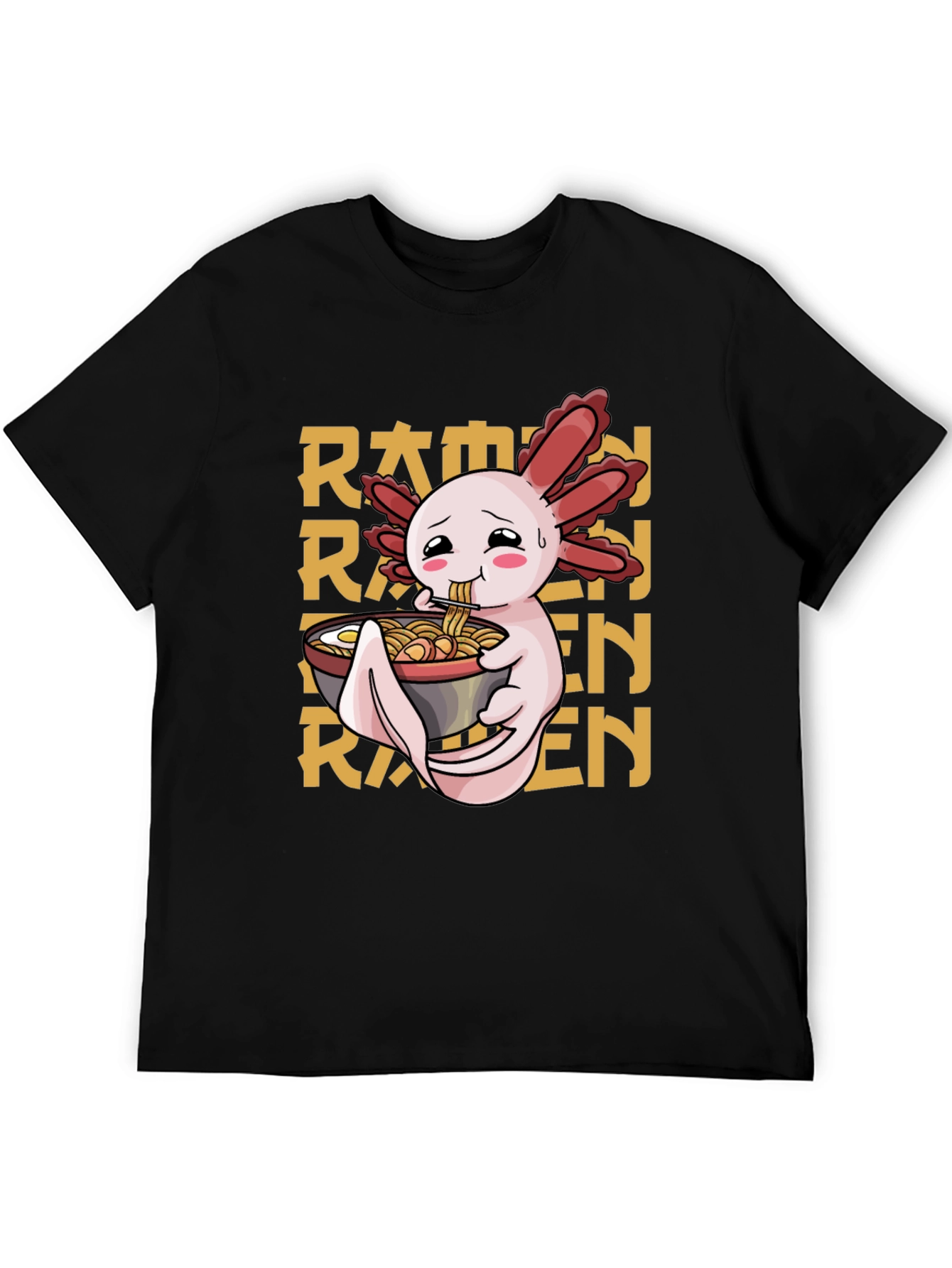 Axolotl Ramen T-Shirt - Cute Anime Style