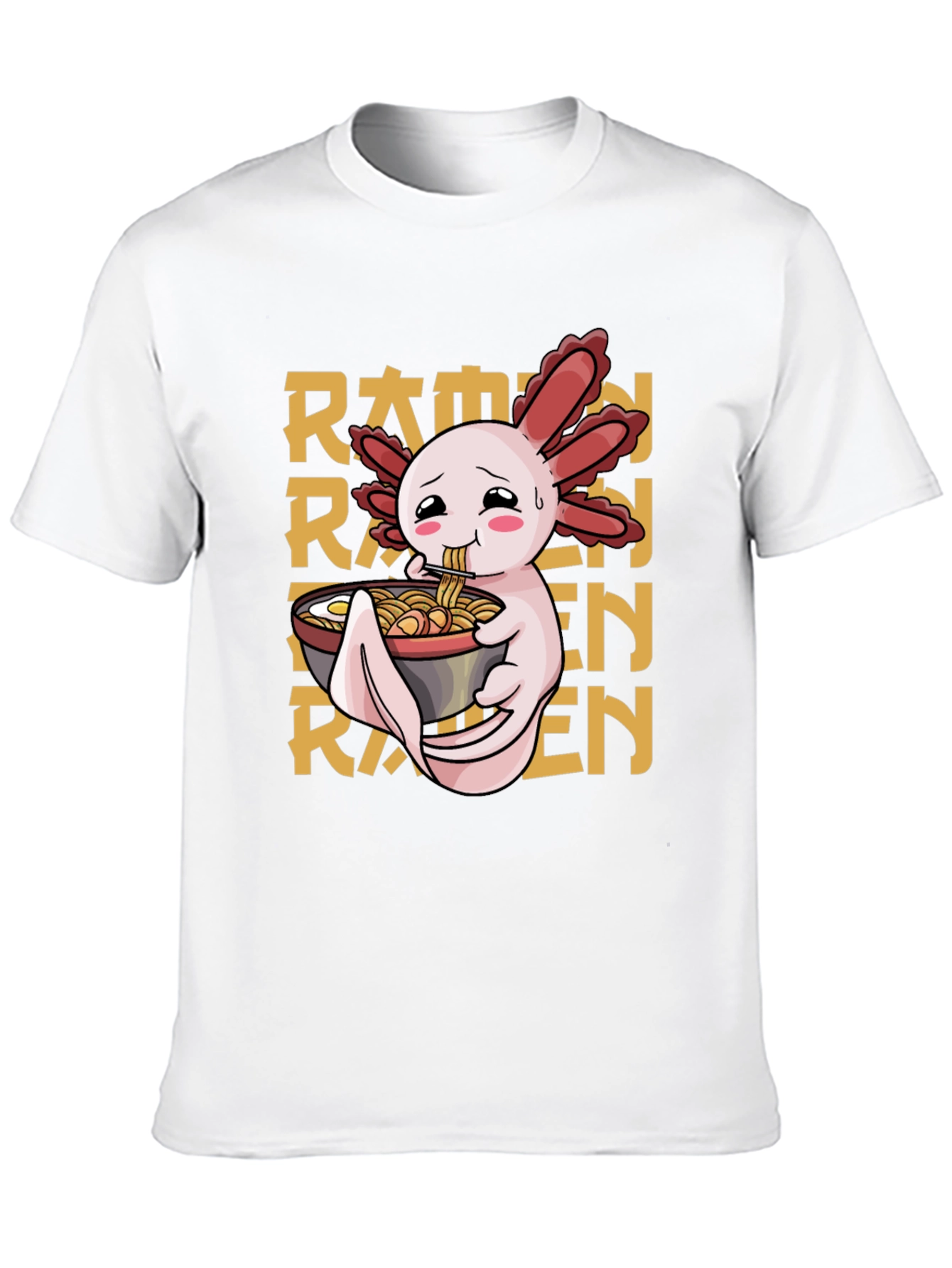 Axolotl Ramen T-Shirt - Cute Anime Style