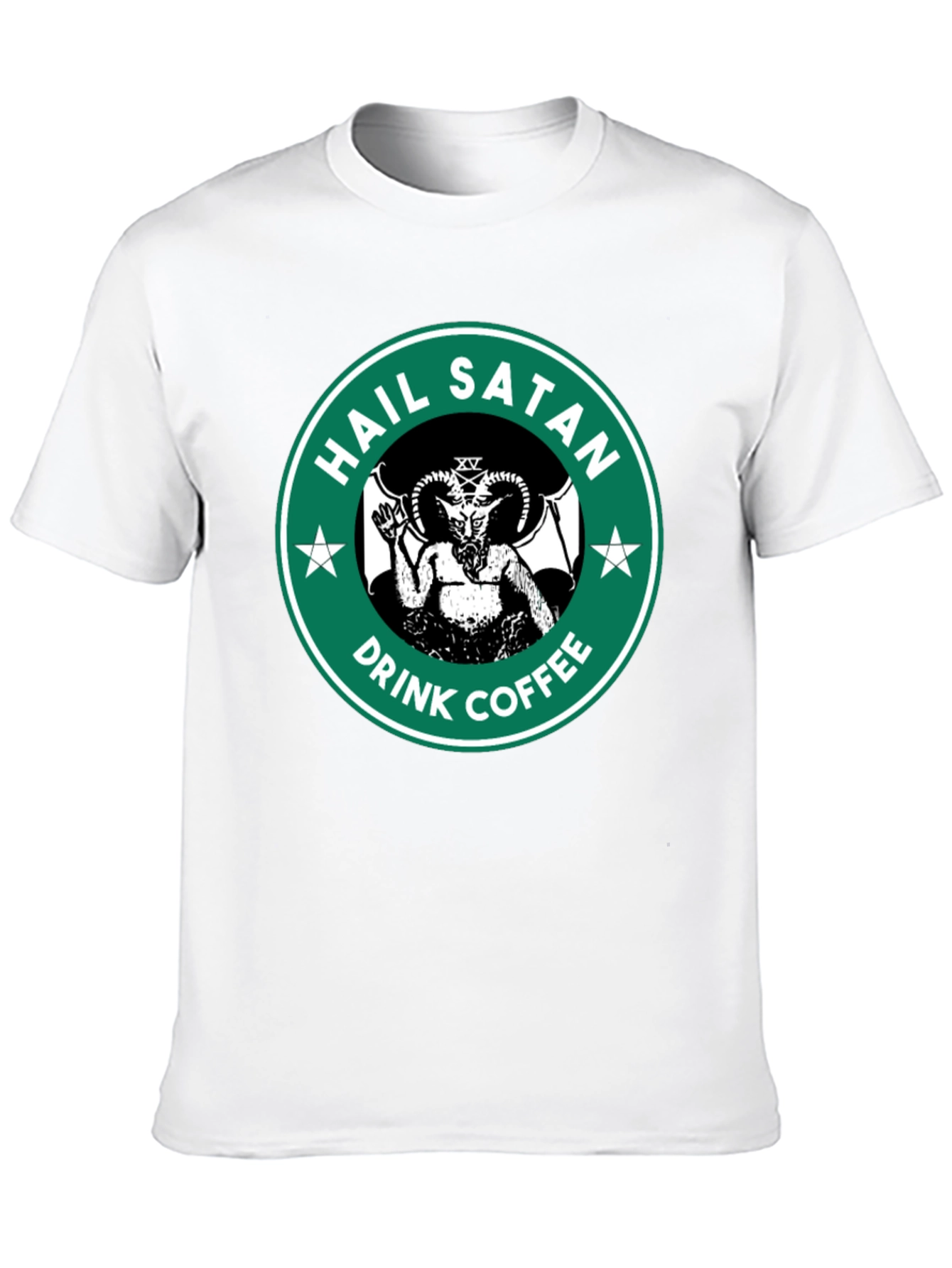 Hail Satan Drink Coffee Graphic T-Shirt