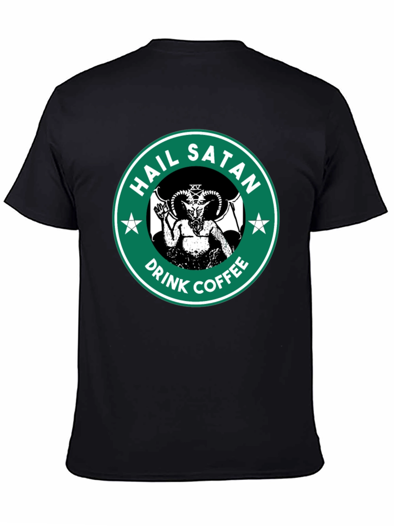 Hail Satan Drink Coffee Graphic T-Shirt