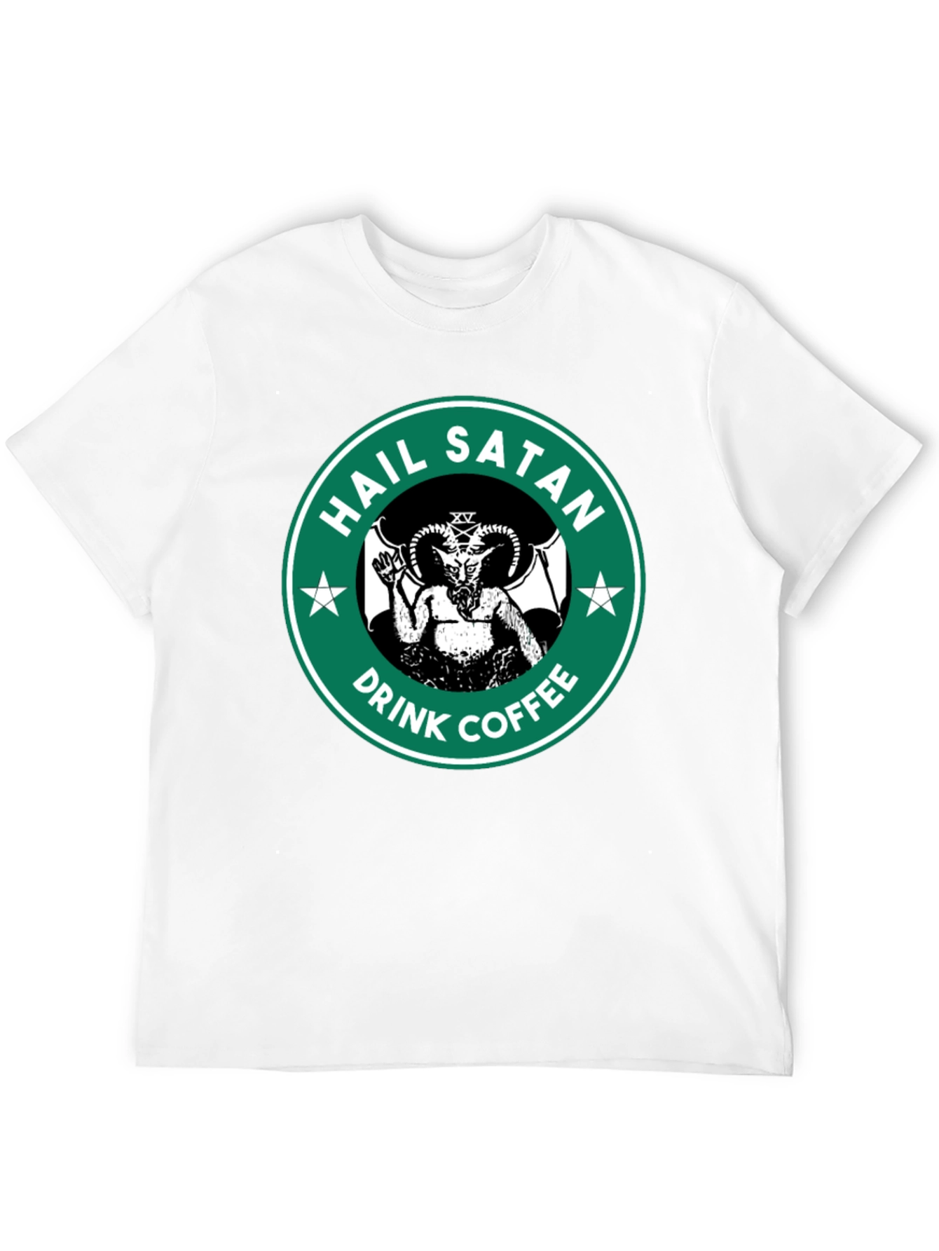 Hail Satan Drink Coffee Graphic T-Shirt