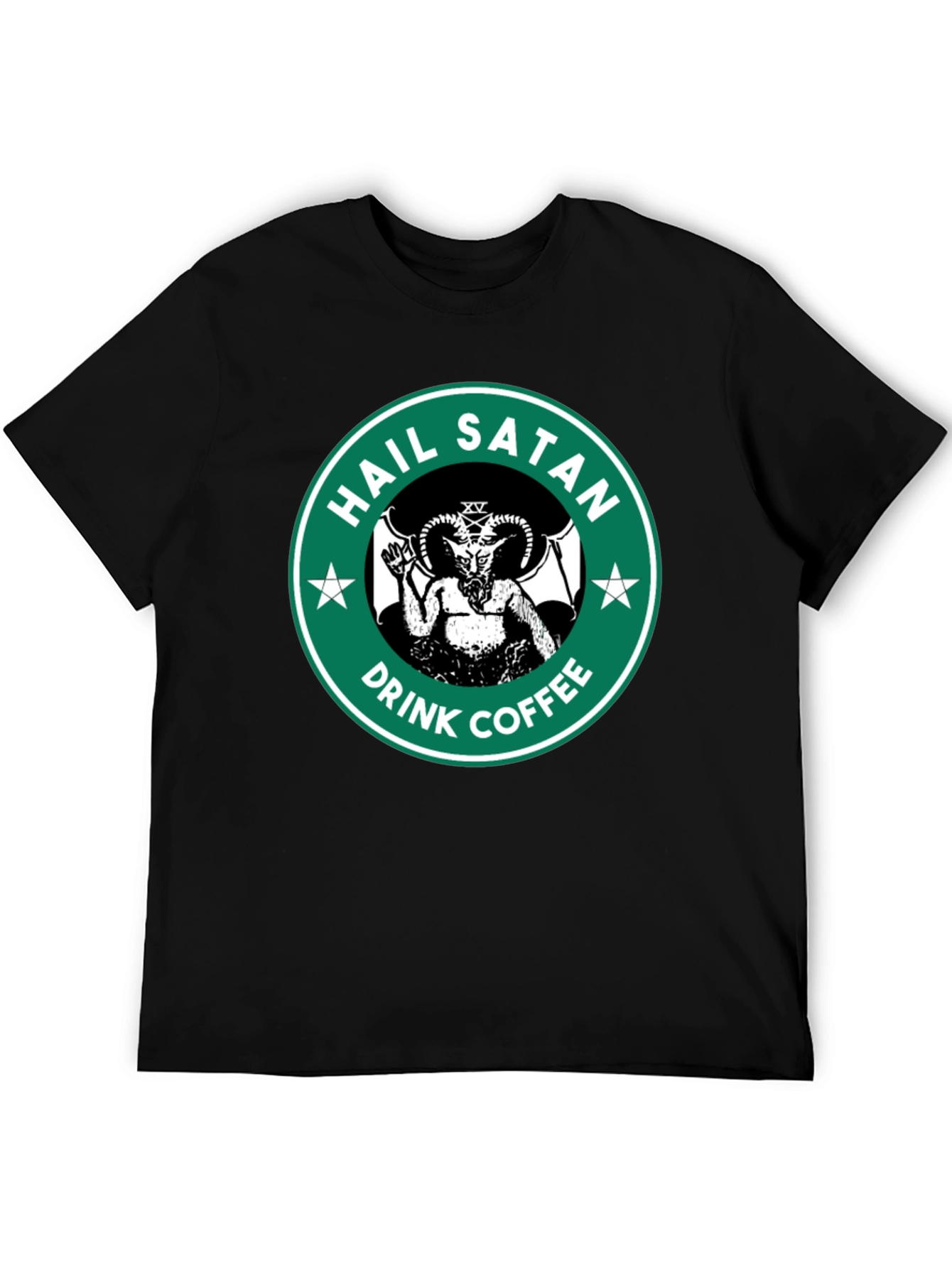 Hail Satan Drink Coffee Graphic T-Shirt