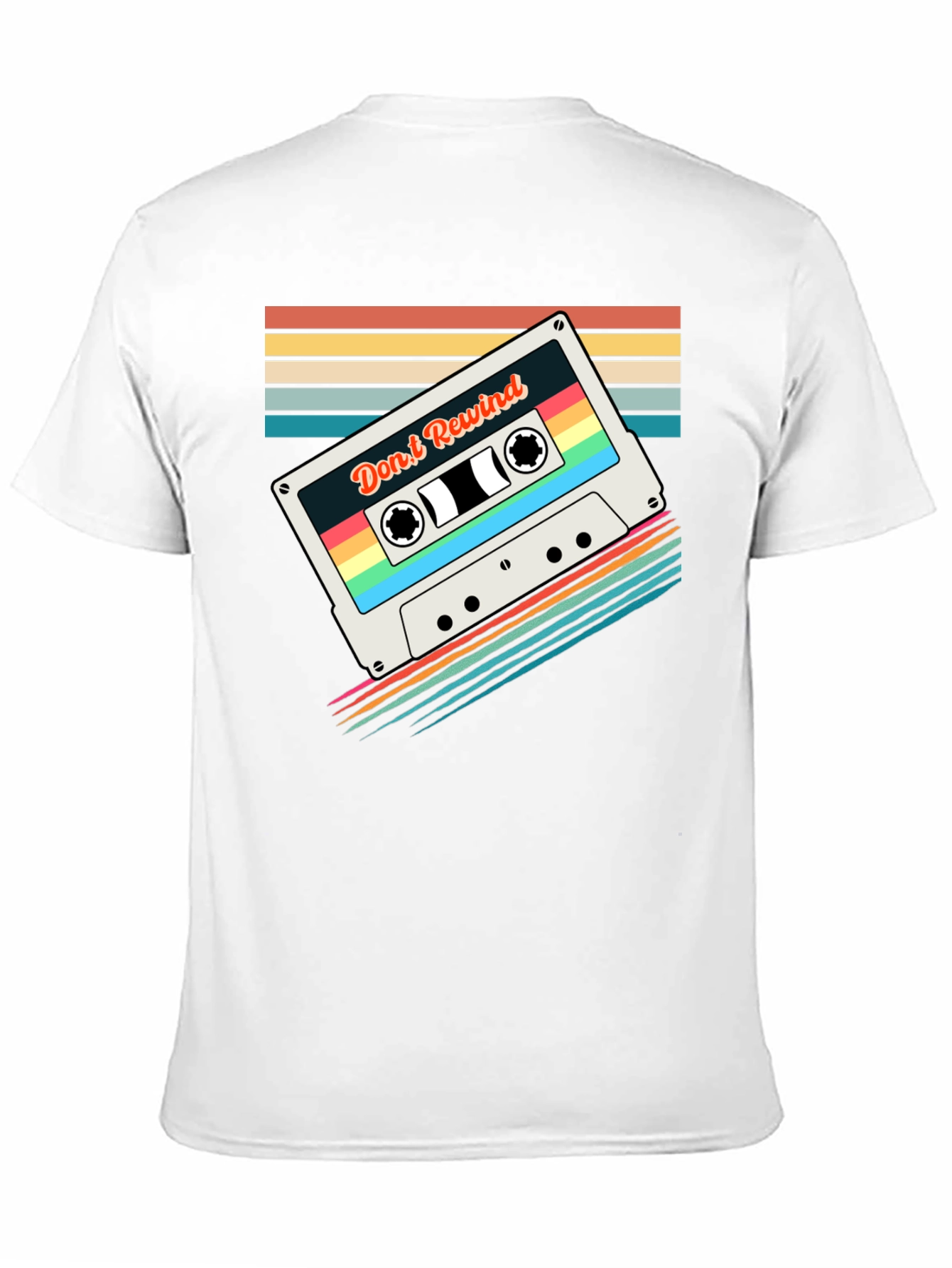 Retro Mixtape T-Shirt - Dont Rewind Black Tee